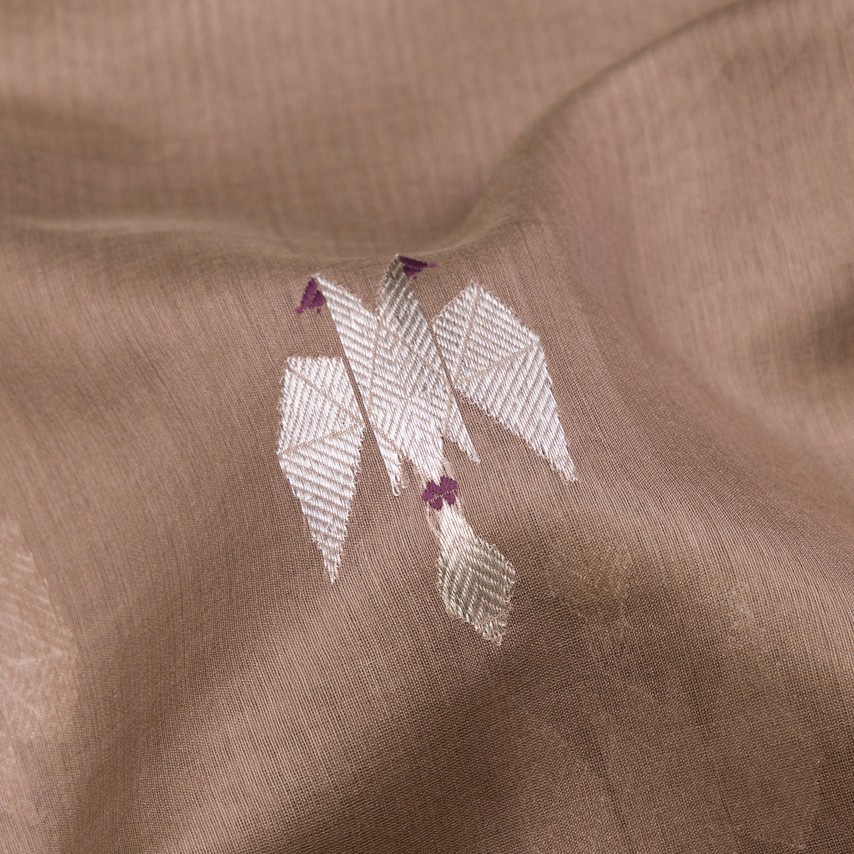 Pradeep Pillai Chanderi Silk/Cotton Sari 26-008-HS005-00296 - Fabric View