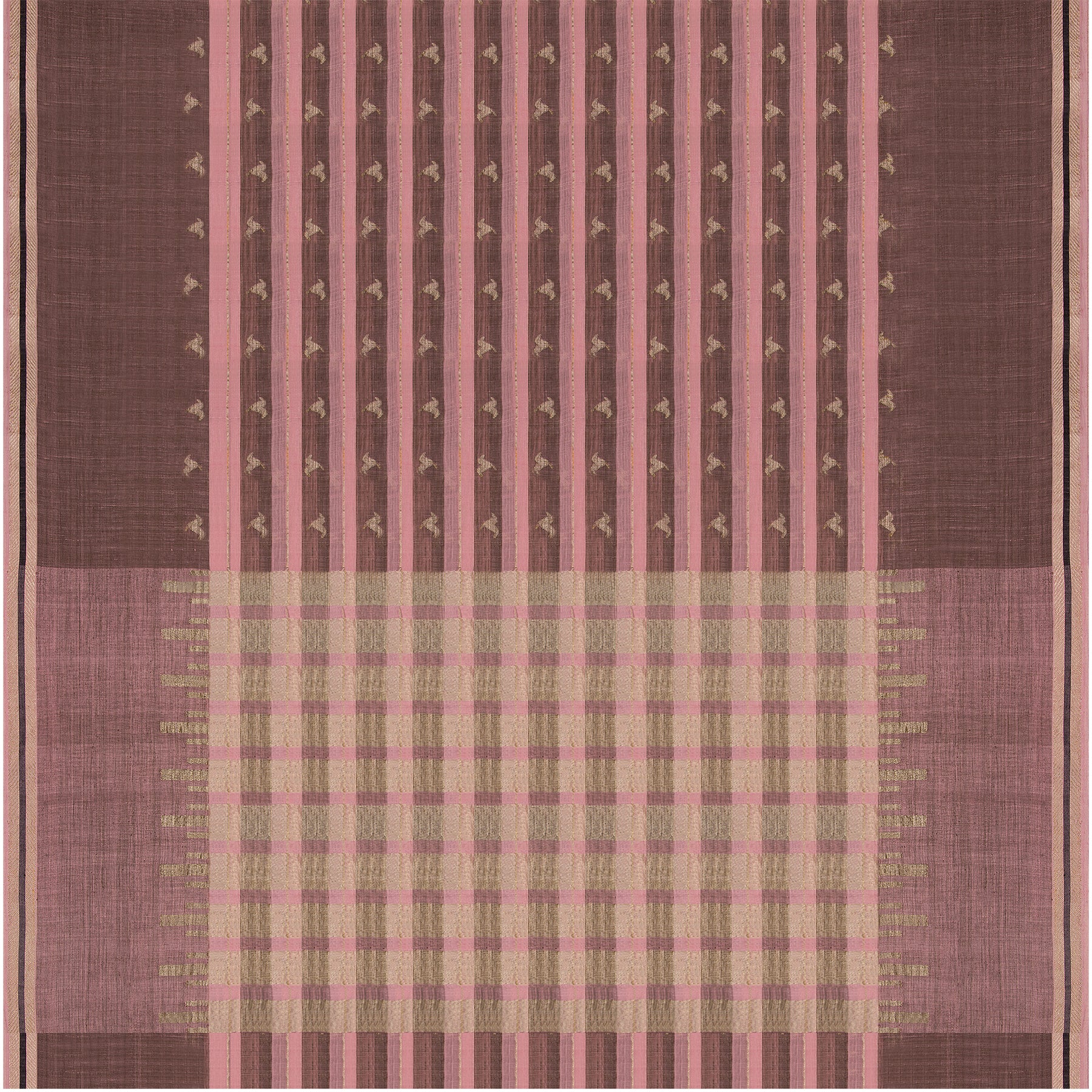 Taan Baan Cotton Sari 26-013-HS003-00019 - Full View