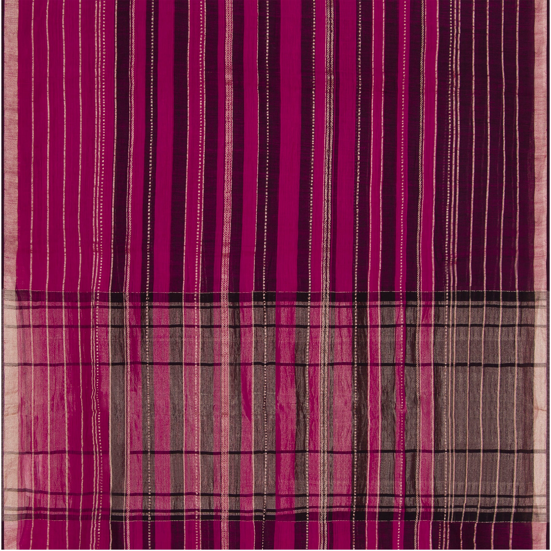 Taan Baan Cotton Sari 26-013-HS003-00022 - Full View