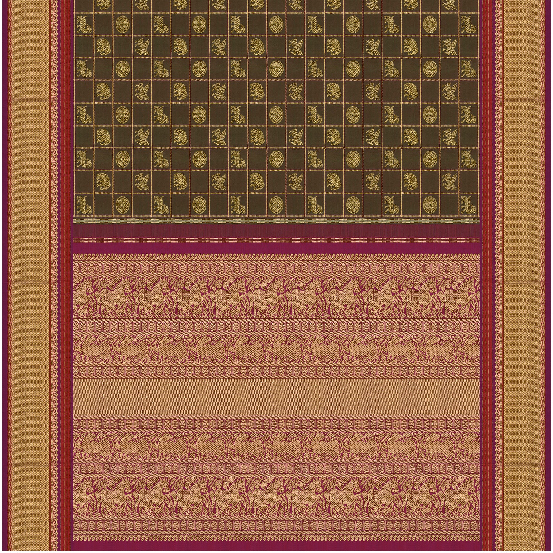 Kanakavalli Kanjivaram Silk Sari 26-041-HS001-02930 - Full View