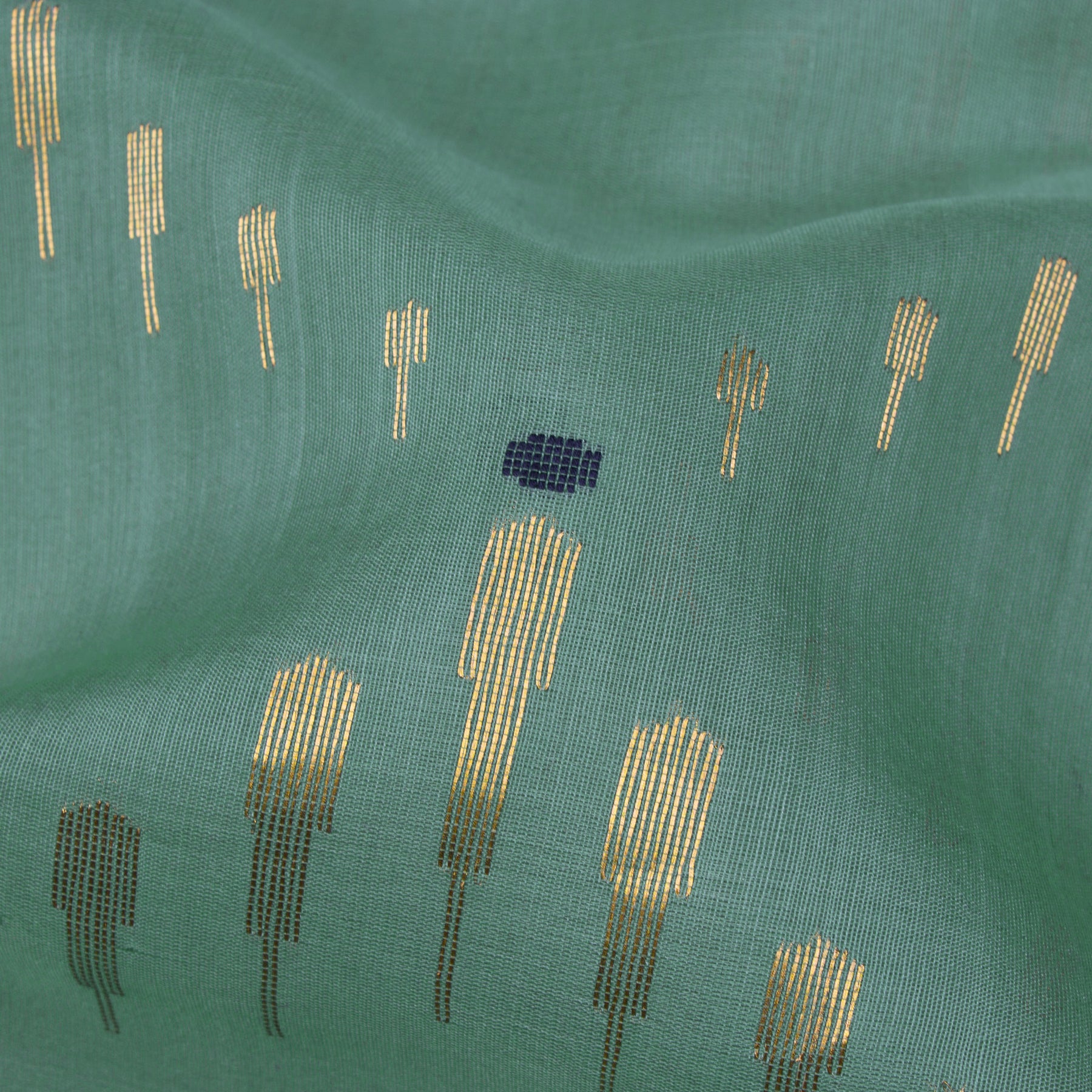 Pradeep Pillai Chanderi Silk/Cotton Sari 26-008-HS005-00176 - Fabric View