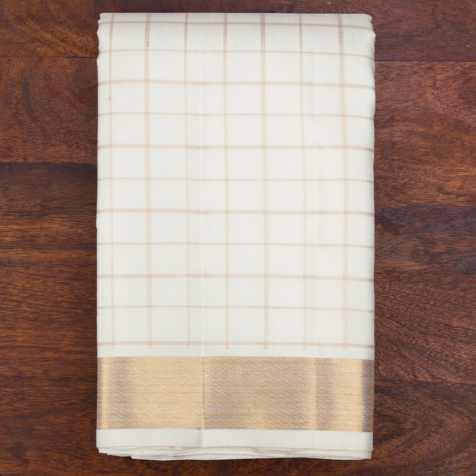 Kanakavalli Kanjivaram Silk Angavastram CO-ORD 26-110-AF001-02026 - Folded View