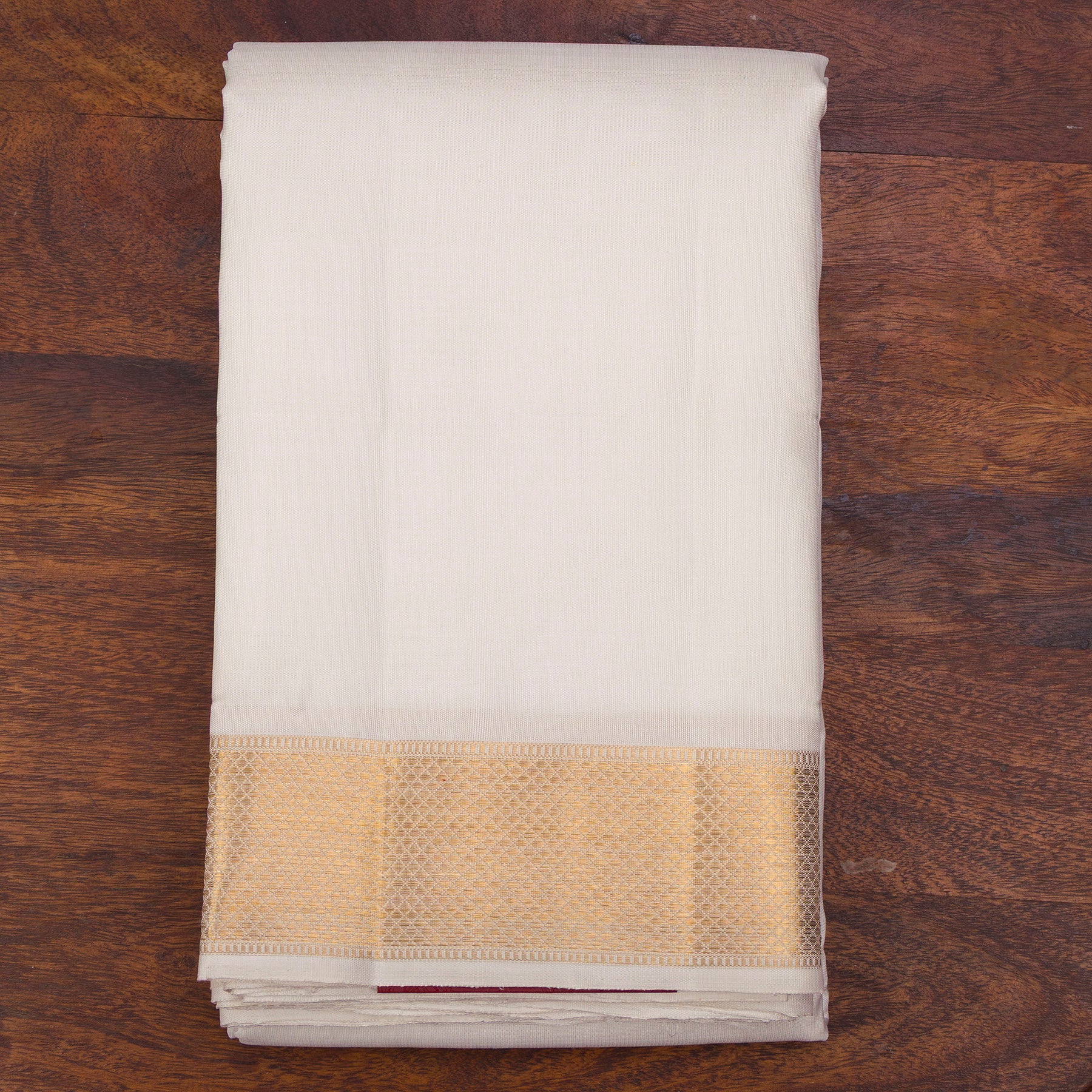 Kanakavalli Kanjivaram Silk Angavastram CO-ORD 26-110-AF001-02040 - Folded View