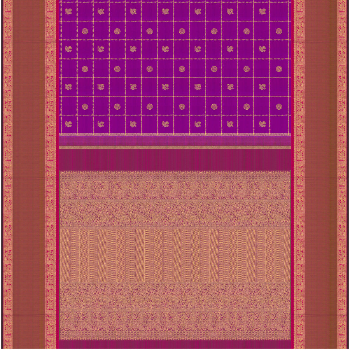 Kanakavalli Kanjivaram Silk Sari 26-110-HS001-01734 - Full View