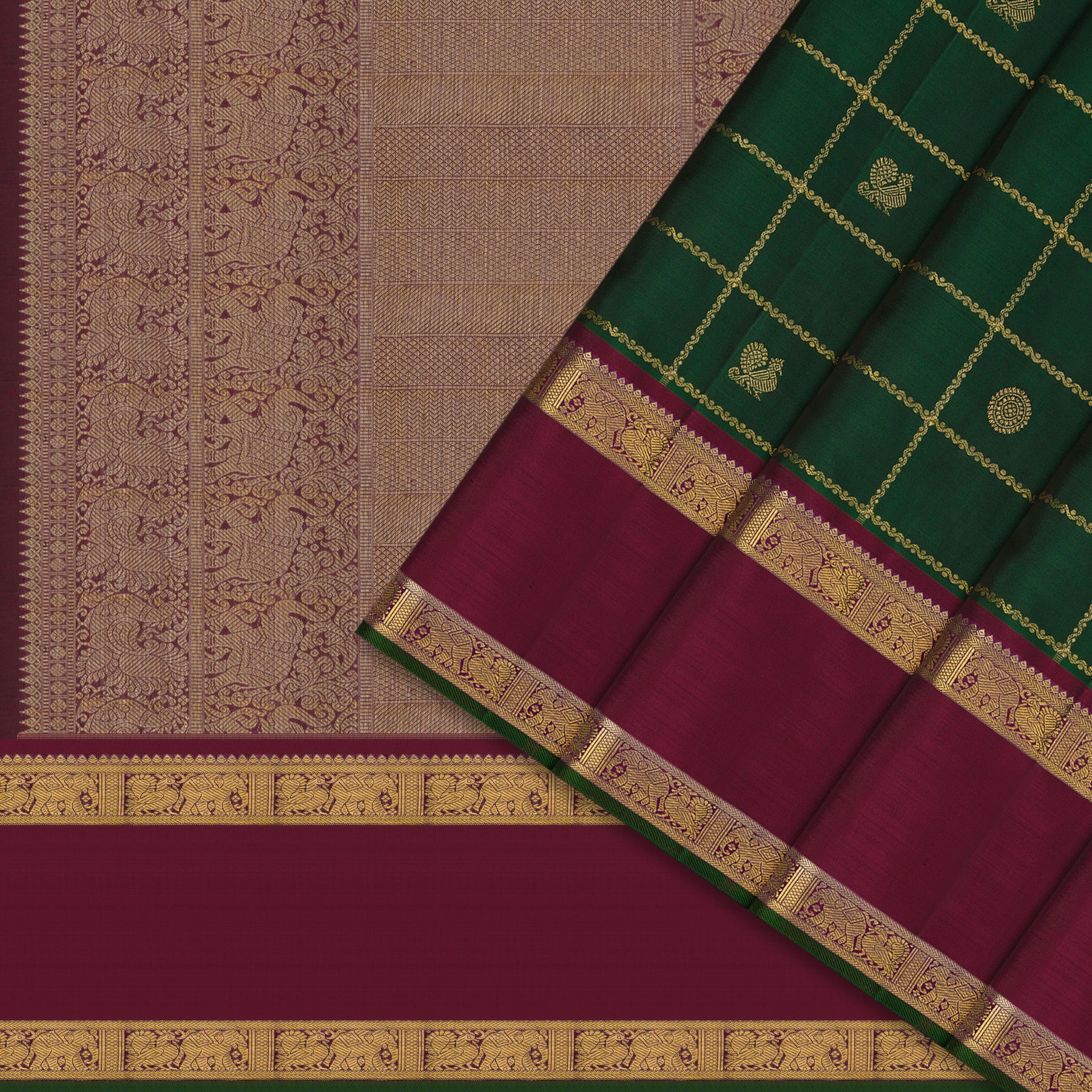 Kanakavalli Kanjivaram Silk Sari 26-110-HS001-01736 - Cover View