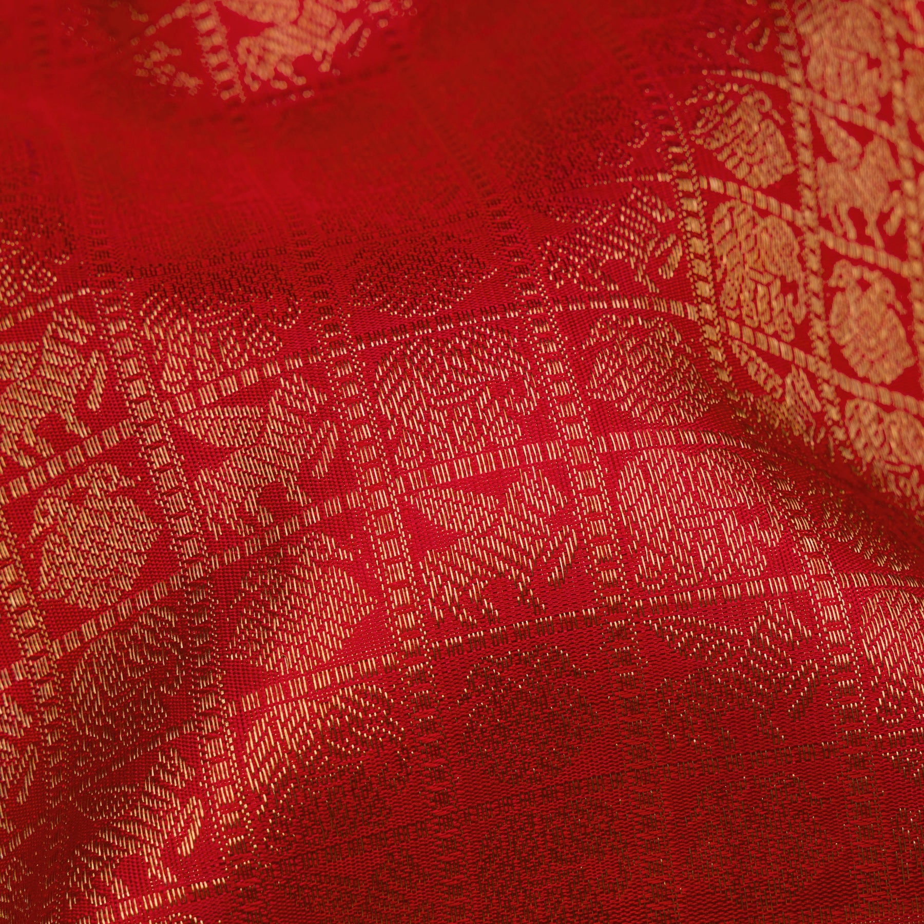 Kanakavalli Kanjivaram Silk Sari 26-110-HS001-02201 - Fabric View