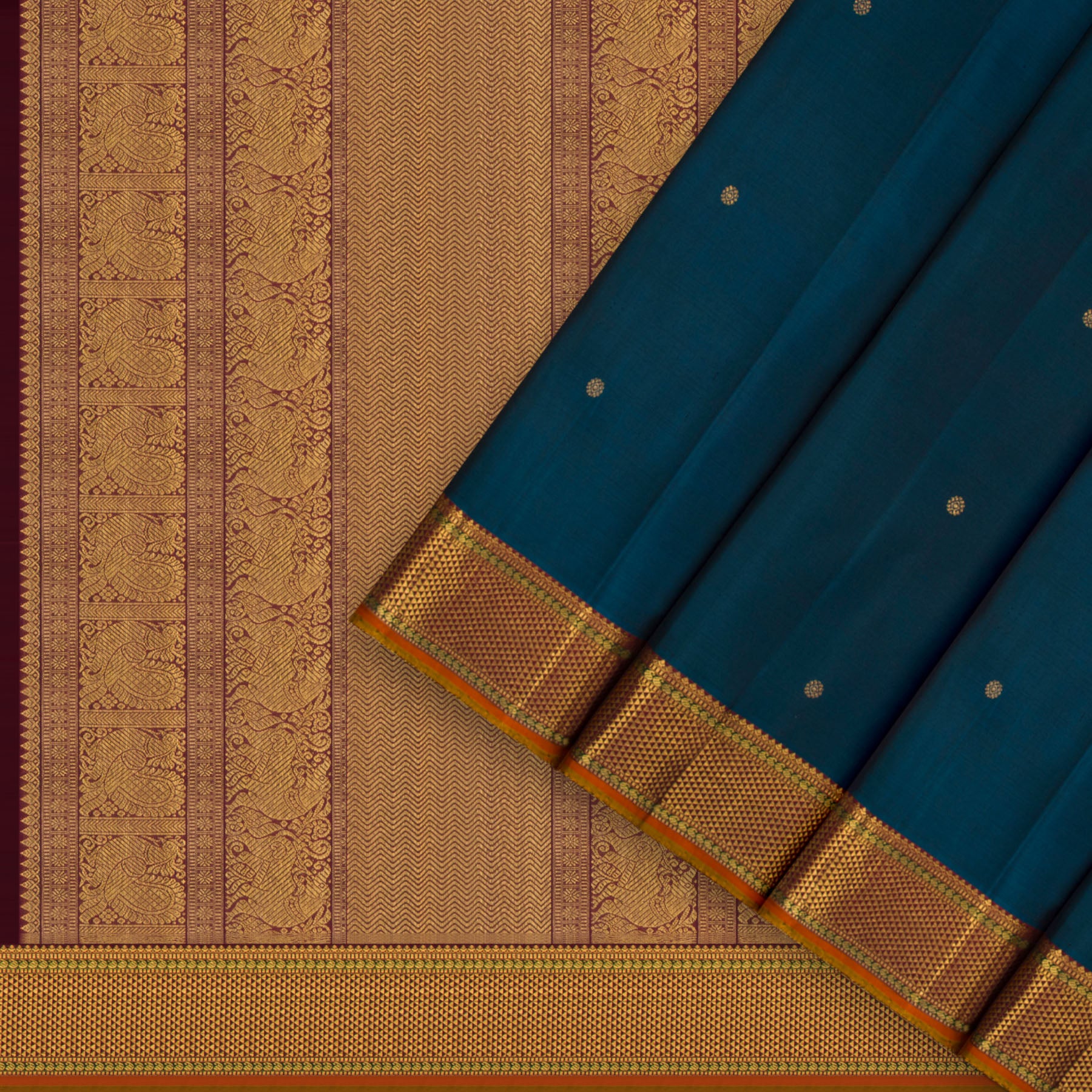 Kanakavalli Kanjivaram Silk Sari 26-110-HS001-03581 - Cover View