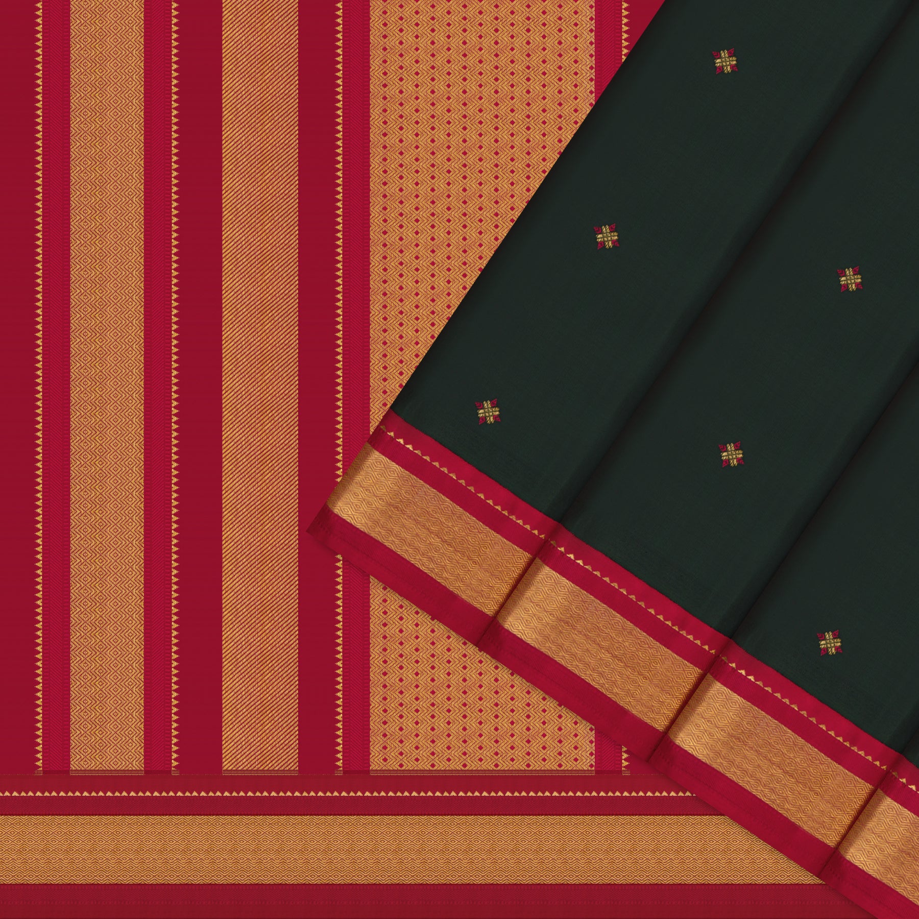 Kanakavalli Kanjivaram Silk Sari 26-110-HS001-03635 - Cover View