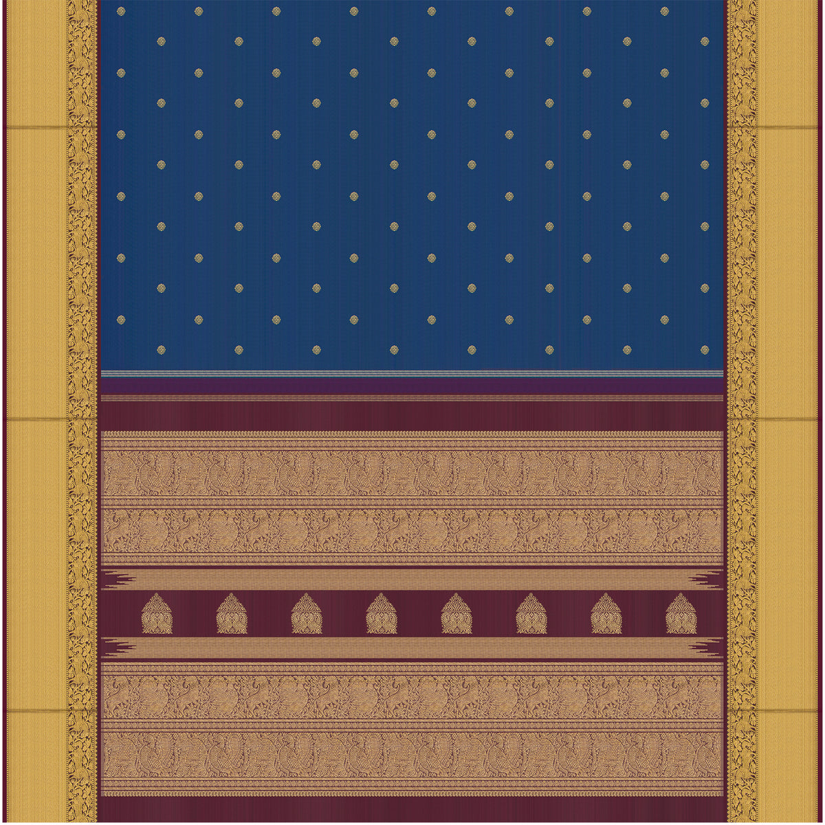 Kanakavalli Kanjivaram Silk Sari 26-110-HS001-04173 - Full View