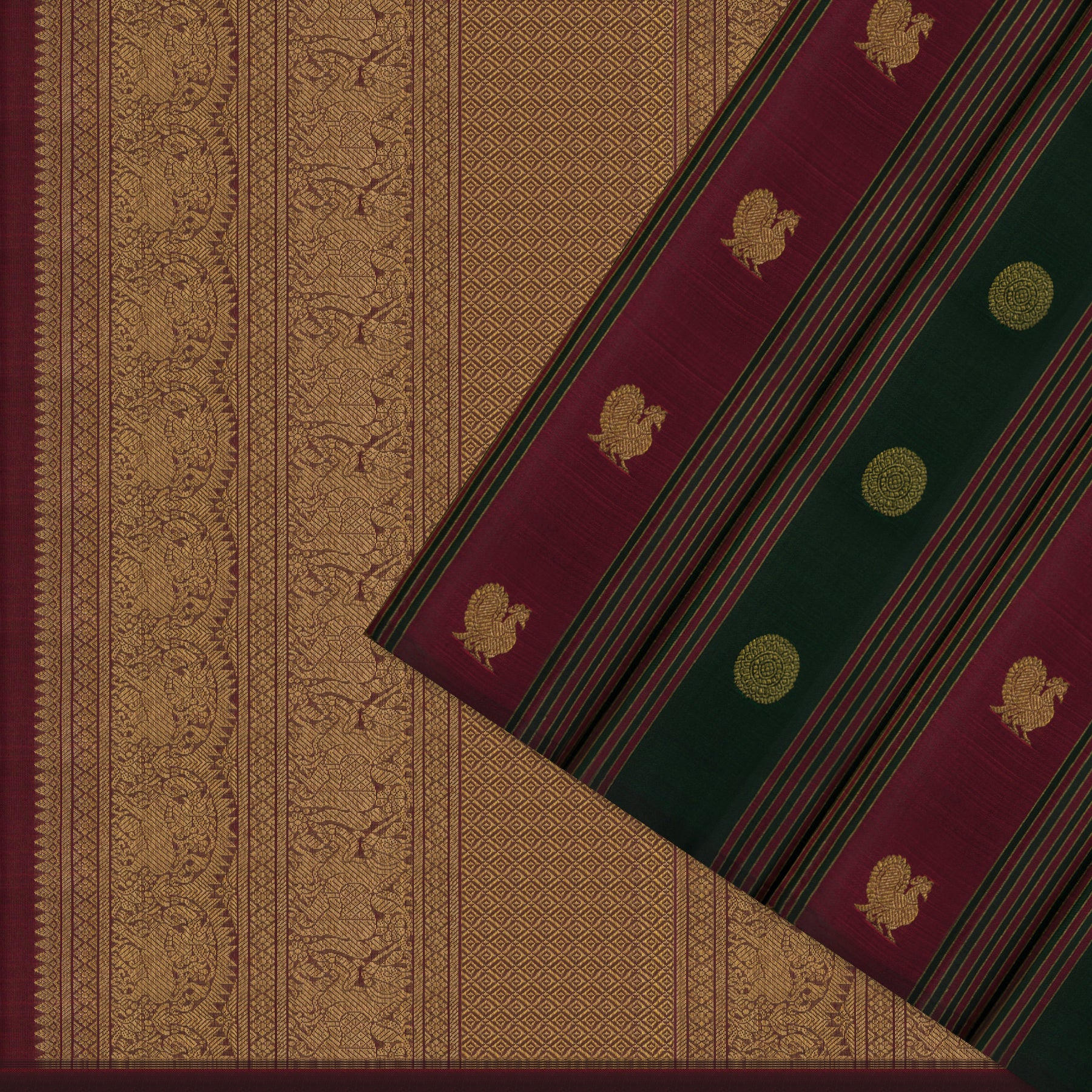 Kanakavalli Kanjivaram Silk Sari 26-595-HS001-02104 - Cover View
