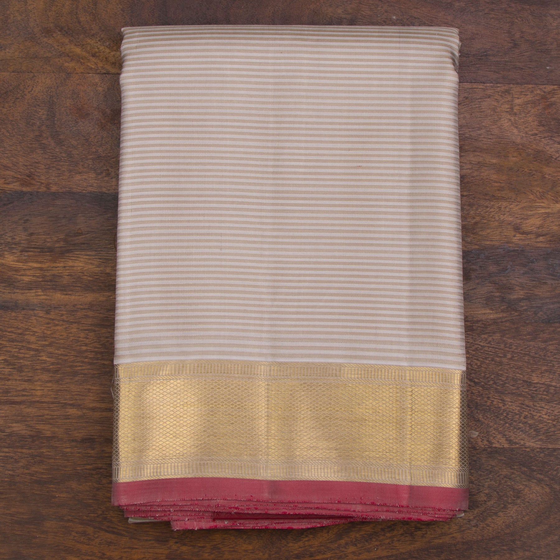 Kanakavalli Kanjivaram Silk Angavastram CO-ORD 26-599-AF001-01248 - Folded View