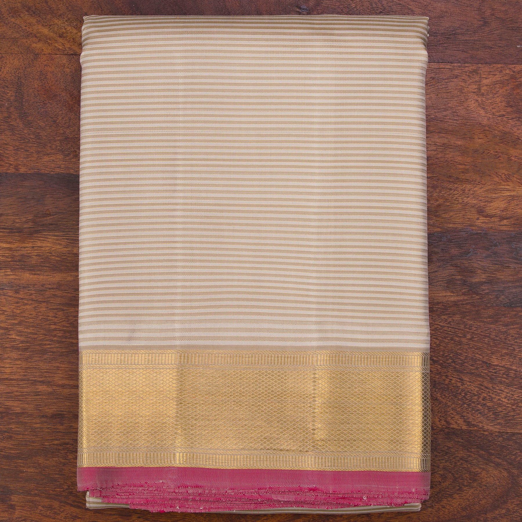 Kanakavalli Kanjivaram Silk Angavastram CO-ORD 26-599-AF001-01249 - Folded View