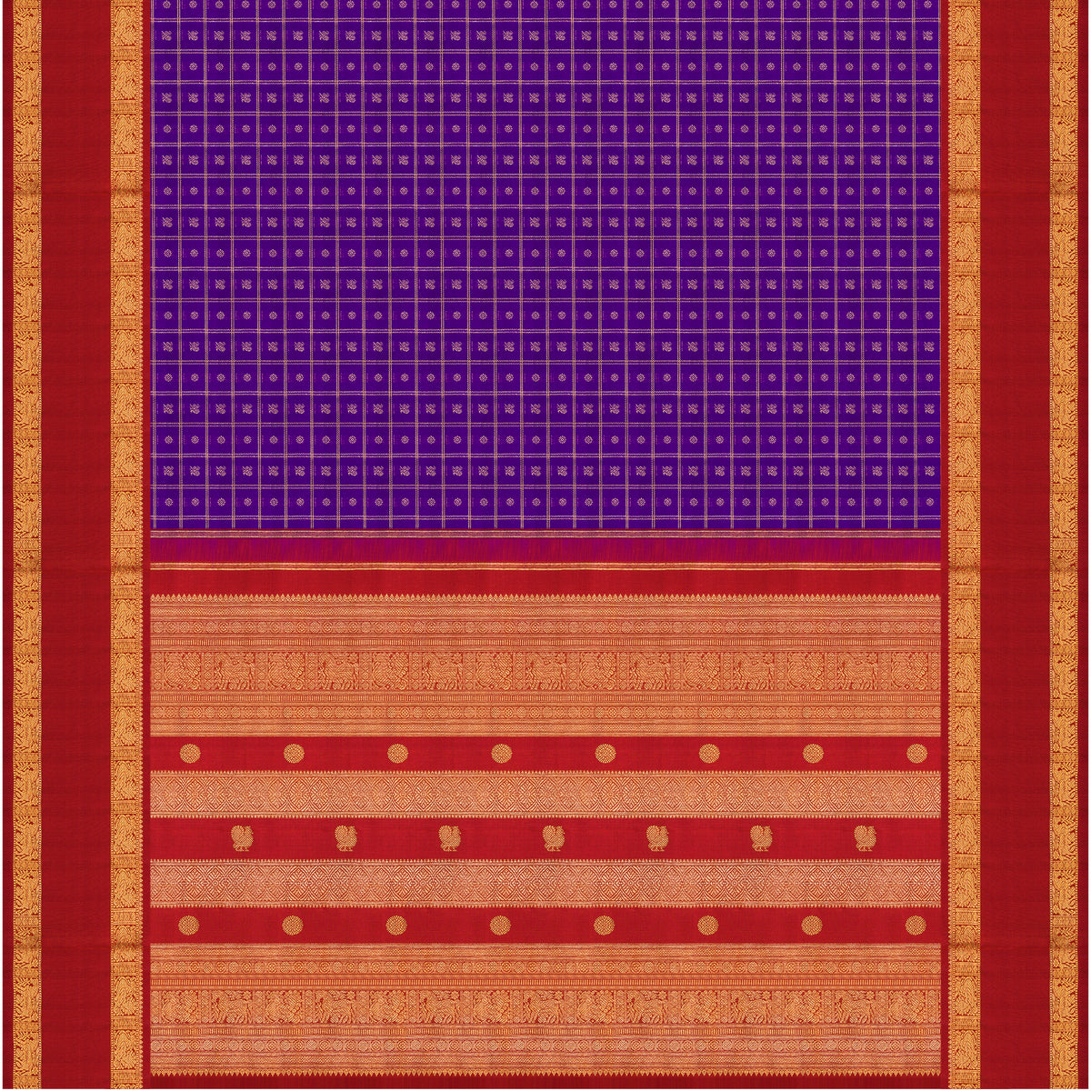Kanakavalli Kanjivaram Silk Sari 26-599-HS001-00326 - Full View