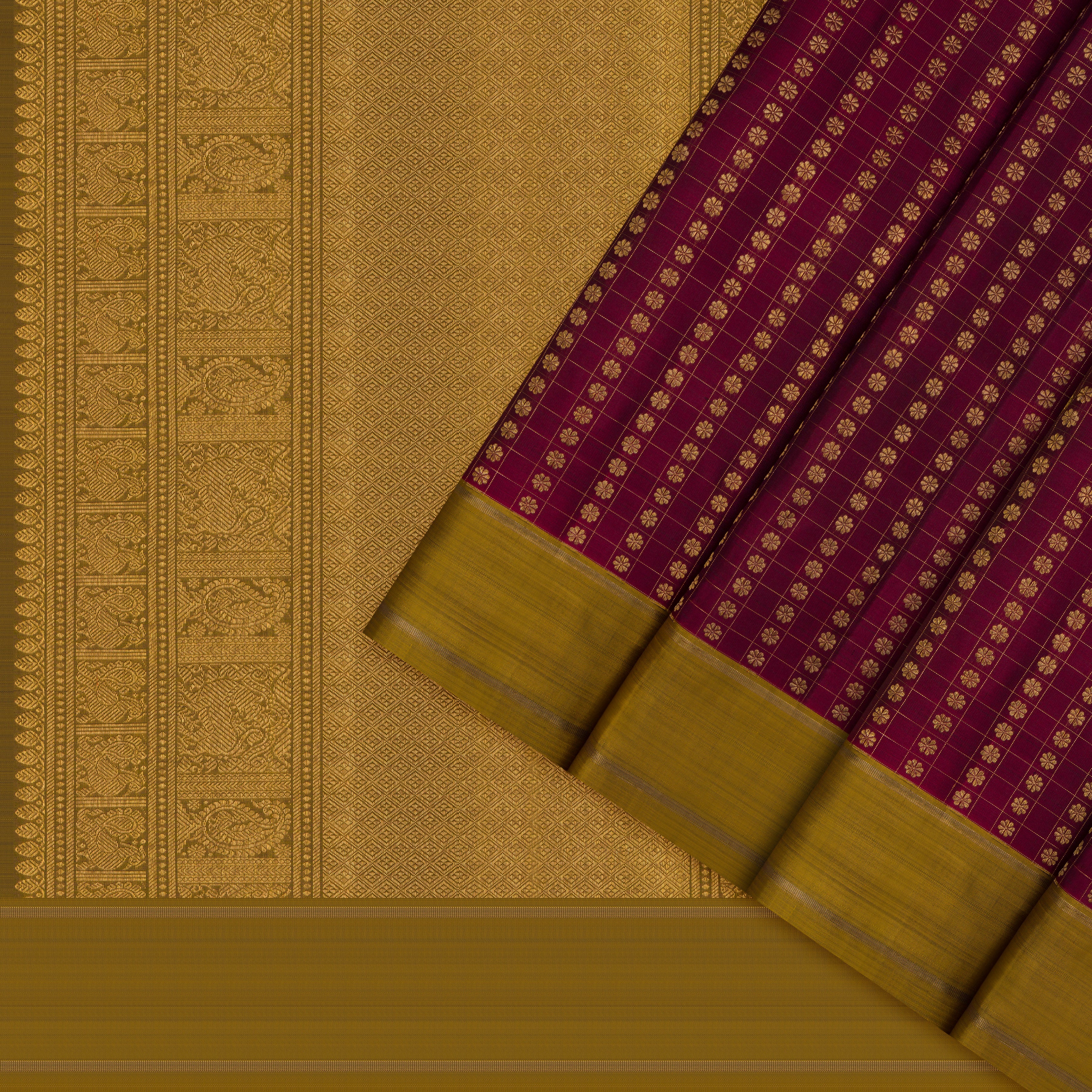 Kanakavalli Kanjivaram Silk Sari 26-599-HS001-00330 - Fabric View