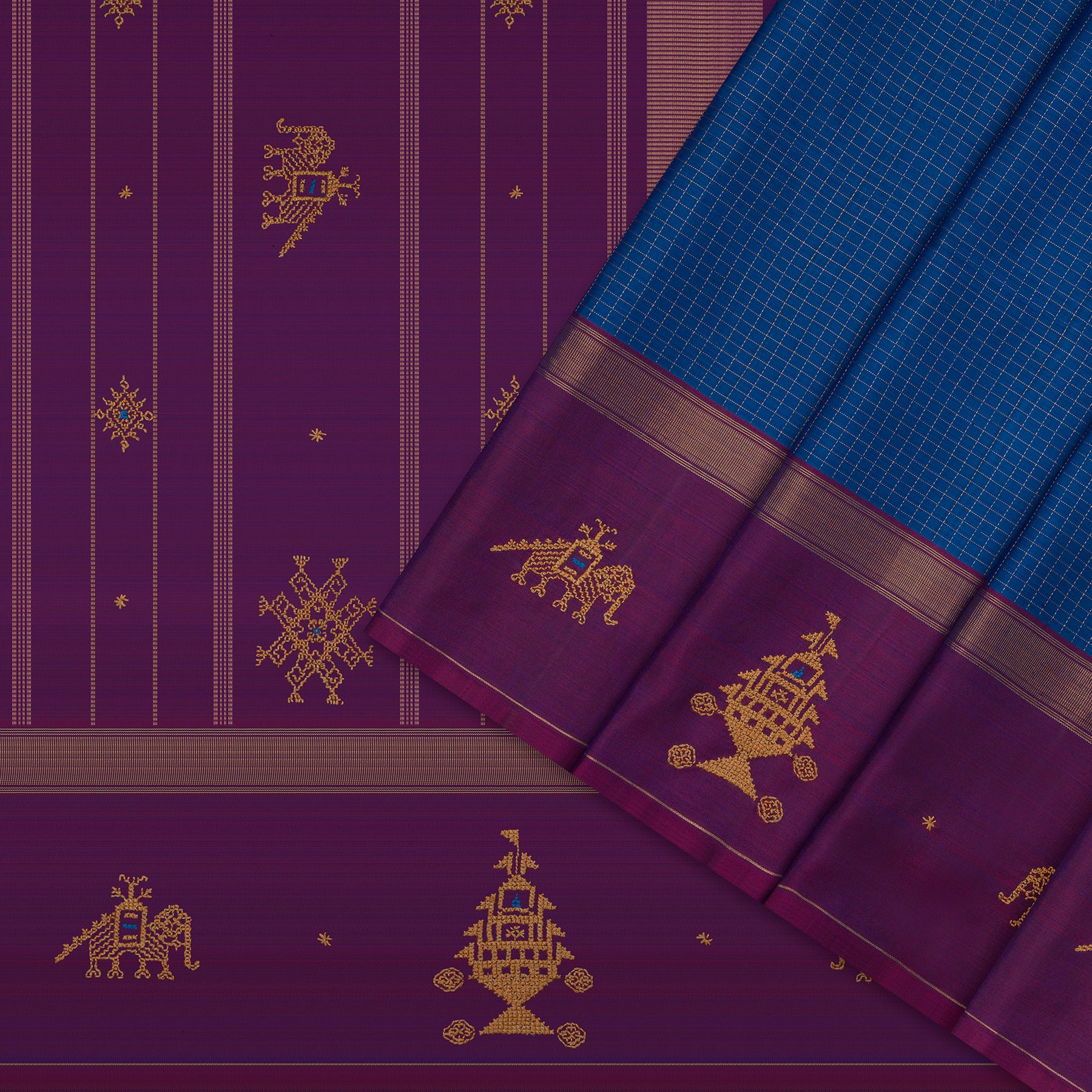 Kanakavalli X Kasuti Kanjivaram Silk Sari 26-615-HS001-02808 - Cover View