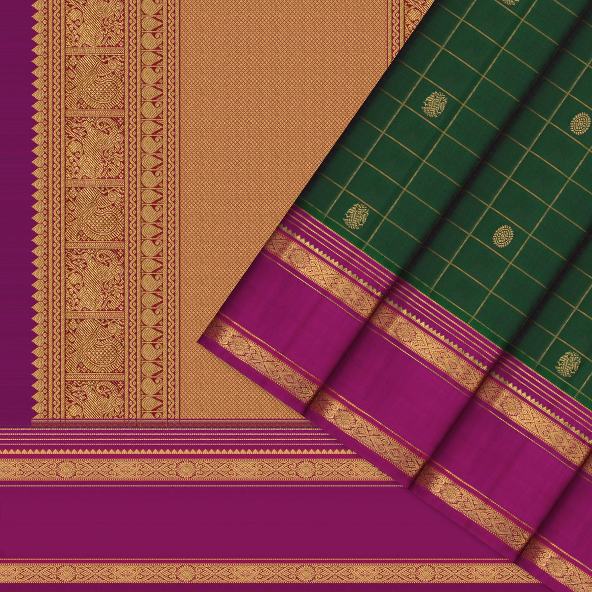 Kanakavalli Kanjivaram Silk Sari 26-615-HS001-04494 - Cover View
