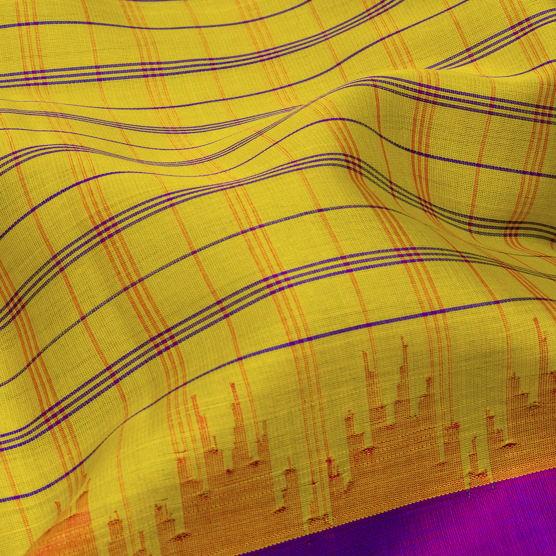Kanakavalli Gadwal Silk/Cotton Sari 26-616-HS005-00226 - Fabric View
