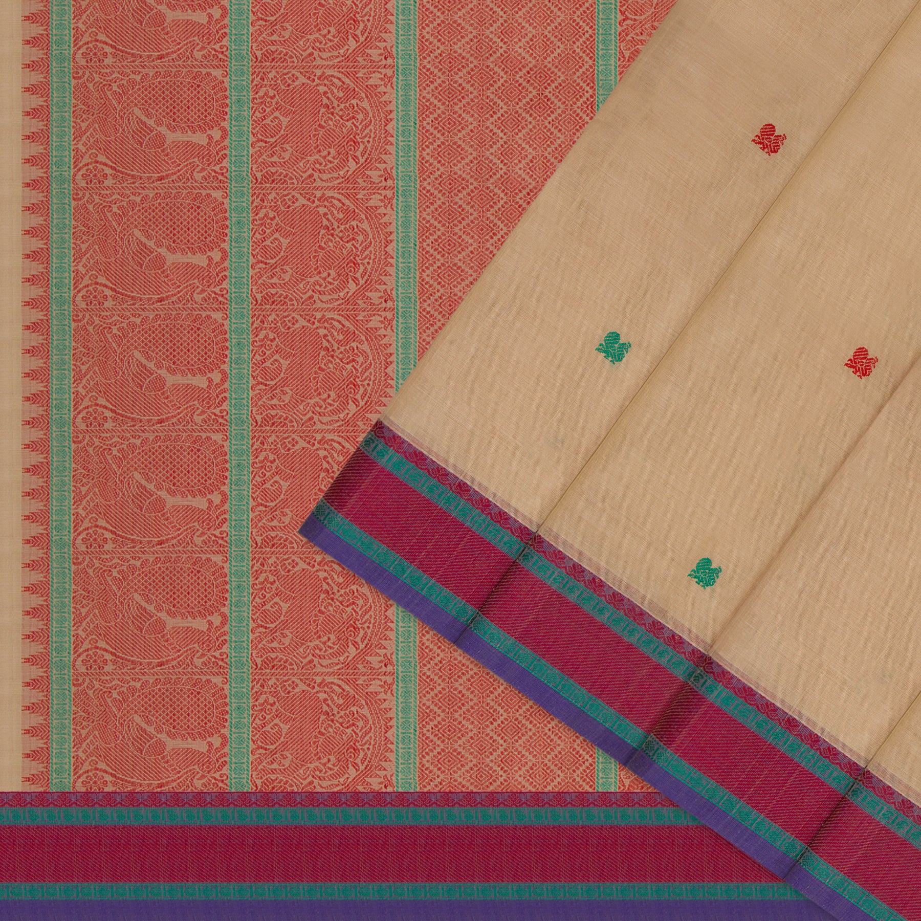 Kanakavalli Kanchi Cotton Sari 26-621-HS003-01327 - Cover View