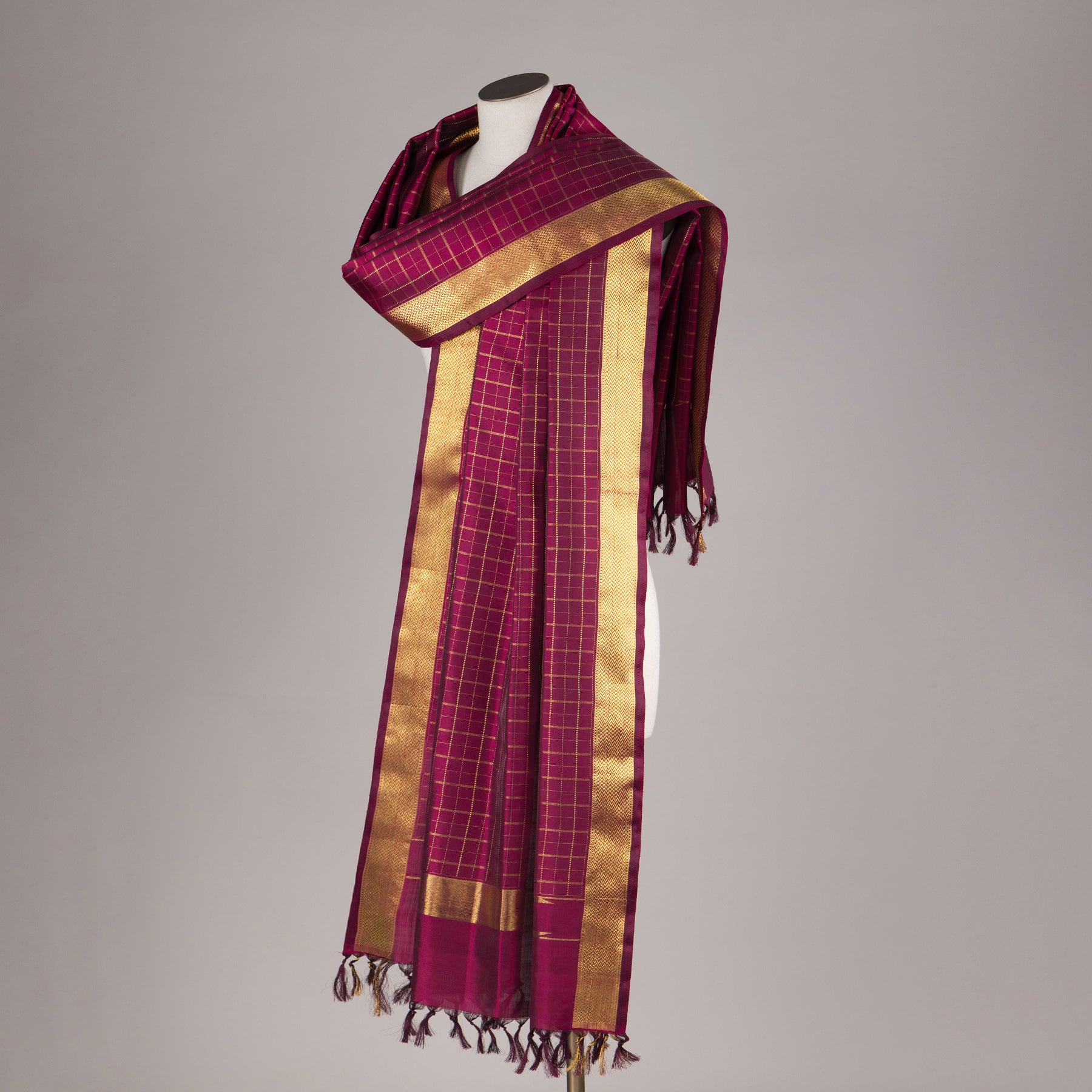 Kanakavalli Kanjivaram Silk Dupatta 24-611-HD001-04030 - Drape View