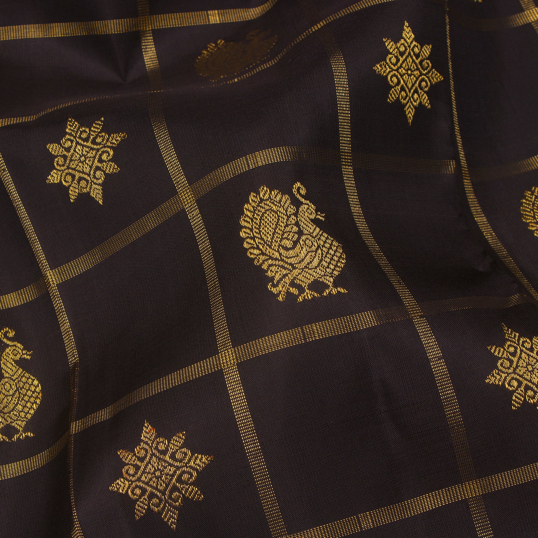 Kanakavalli Kanjivaram Silk Sari 24-110-HS001-14007 - Fabric View