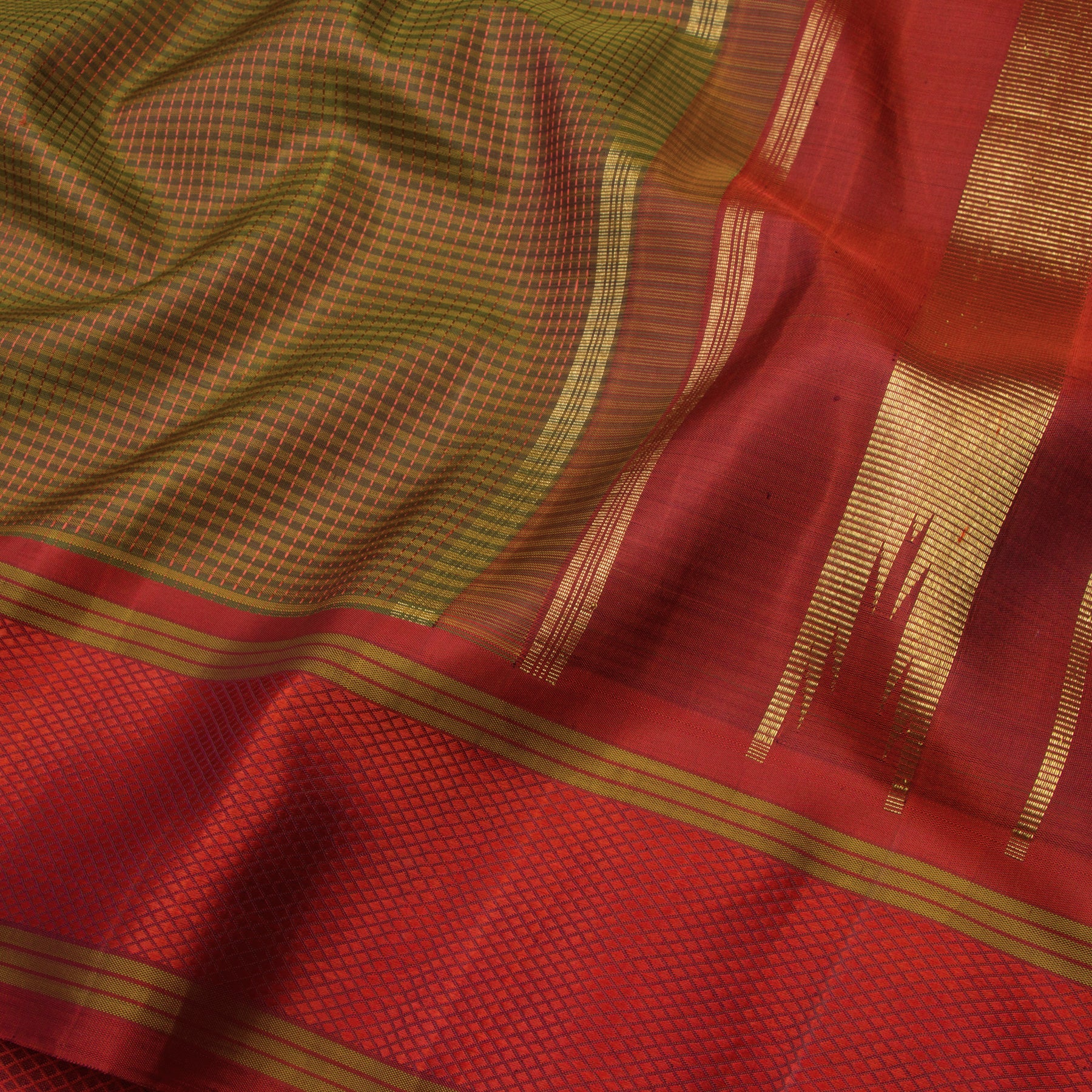 Kanakavalli Kanjivaram Silk Dupatta 24-595-HD001-10641 - Fabric View