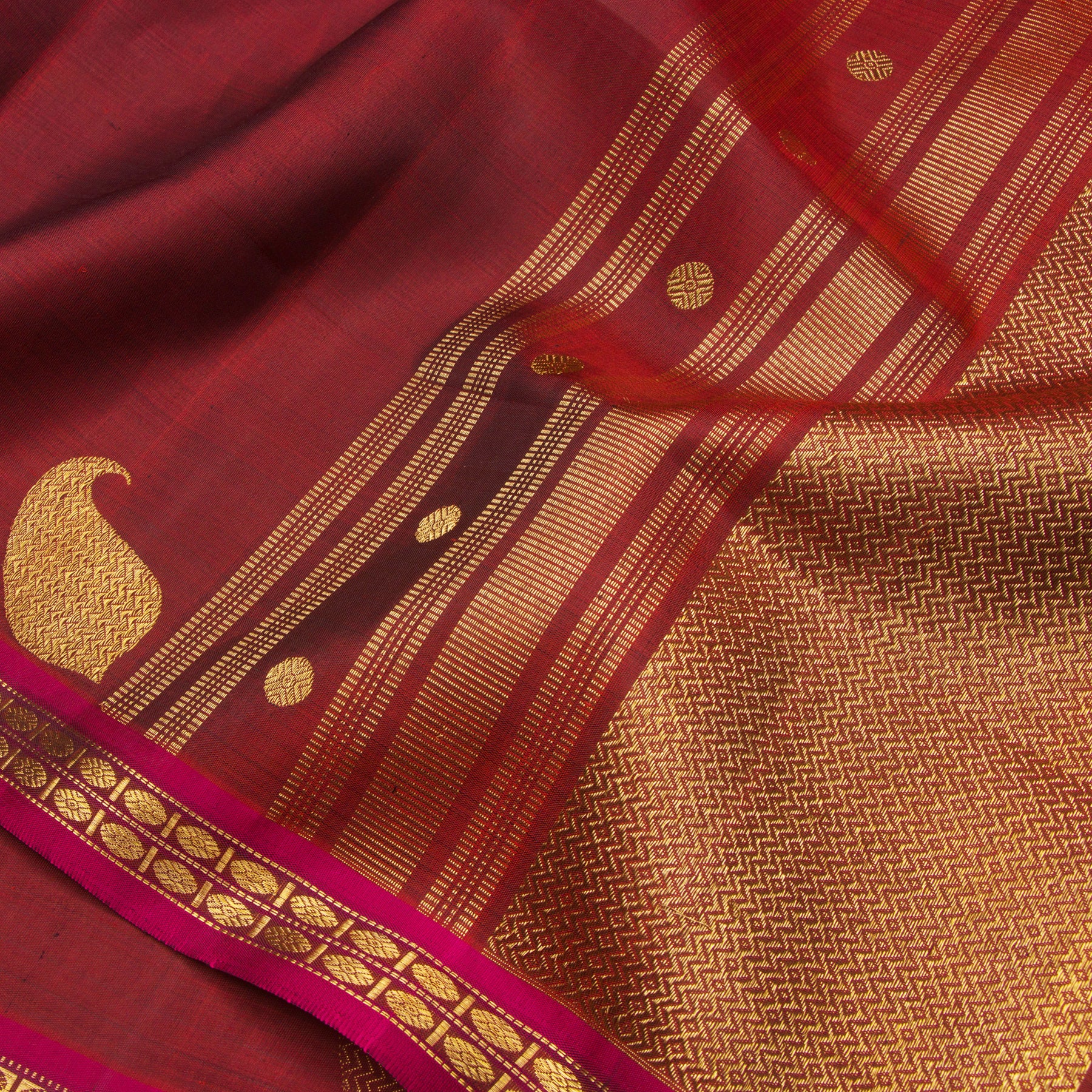Kanakavalli Kanjivaram Silk Dupatta 24-599-HD001-10138 - Fabric View