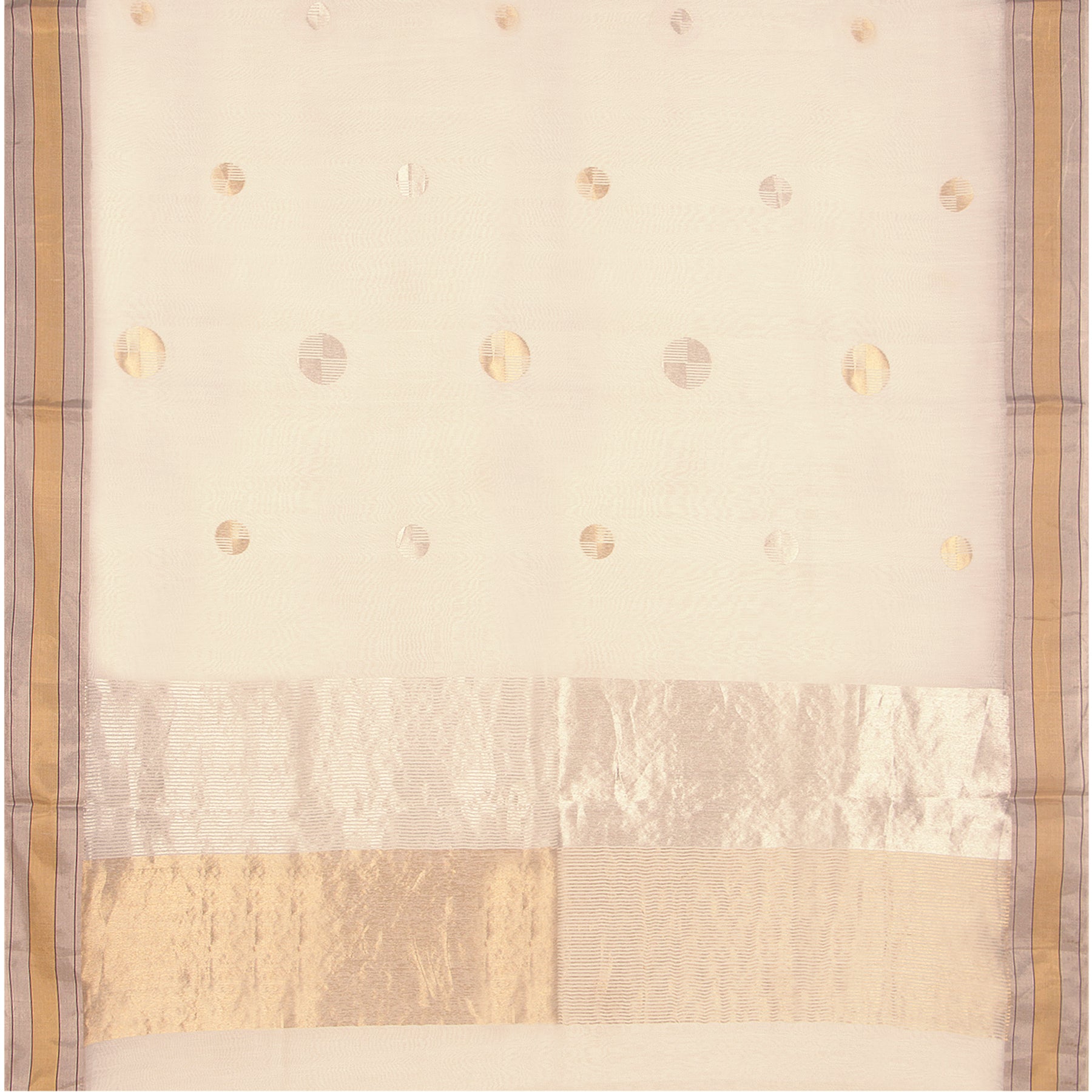 Pradeep Pillai Chanderi Silk/Cotton Sari 23-008-HS005-00790 - Full View
