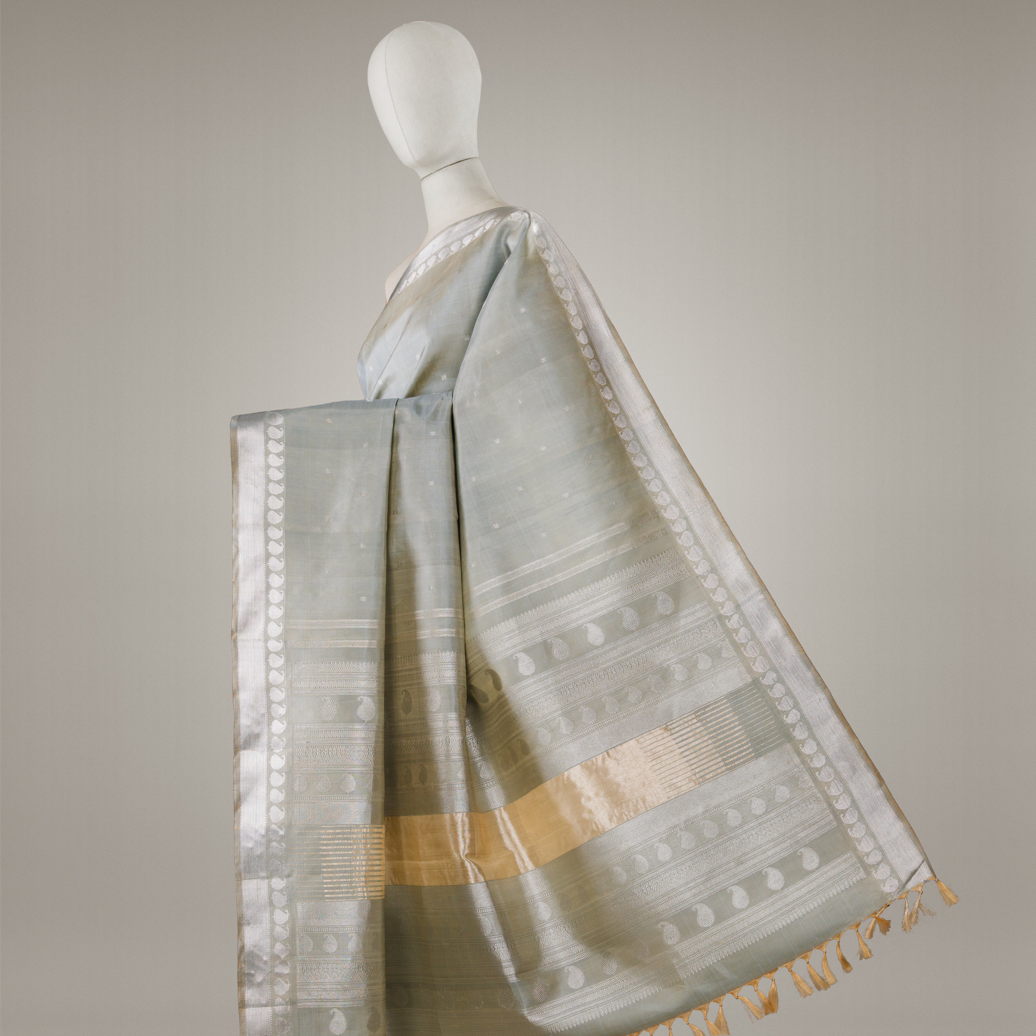 Kanakavalli Kanjivaram Silk Sari 23-599-HS001-11242 - Drape View 1