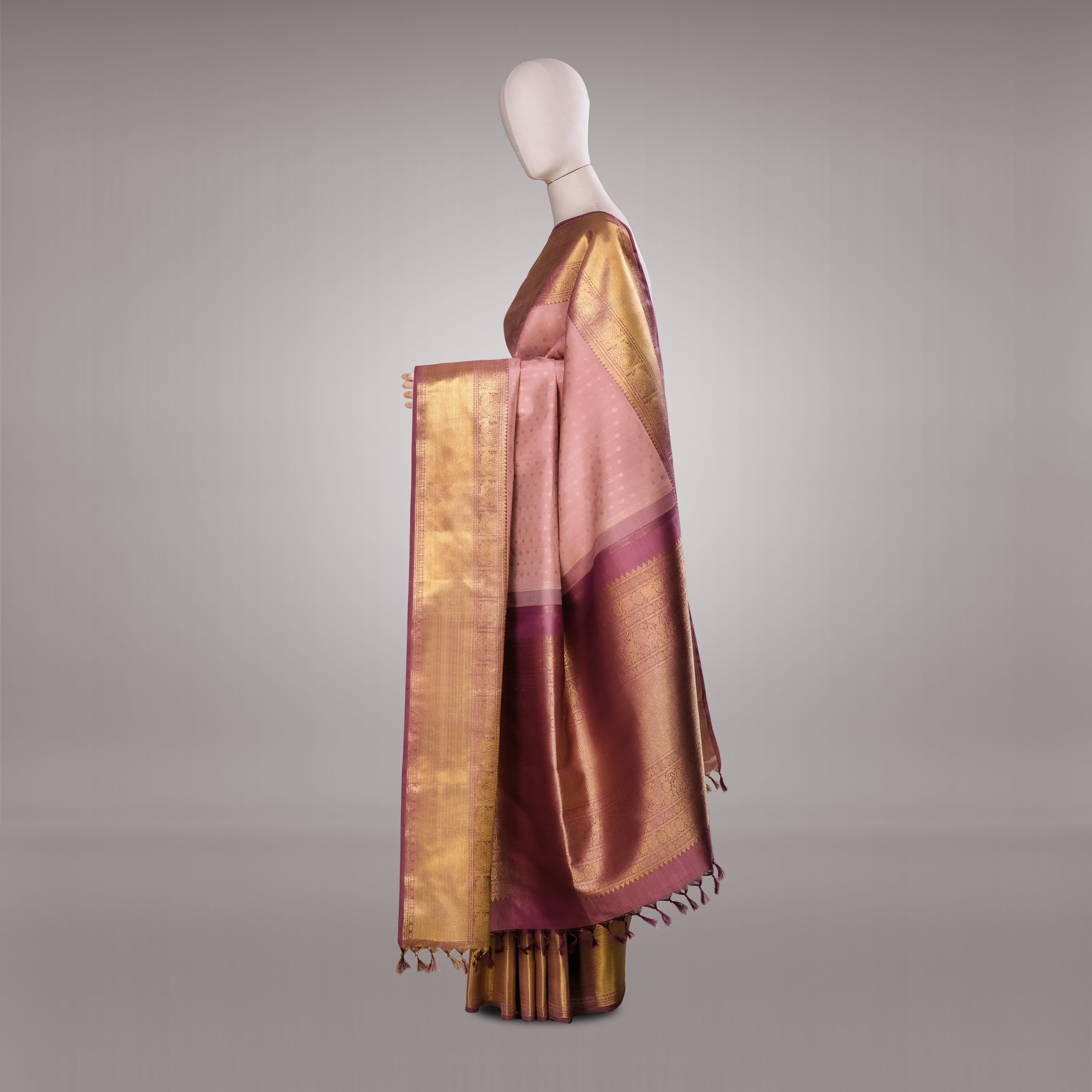 Kanakavalli Kanjivaram Silk Sari 22-595-HS001-12415 - Drape View2