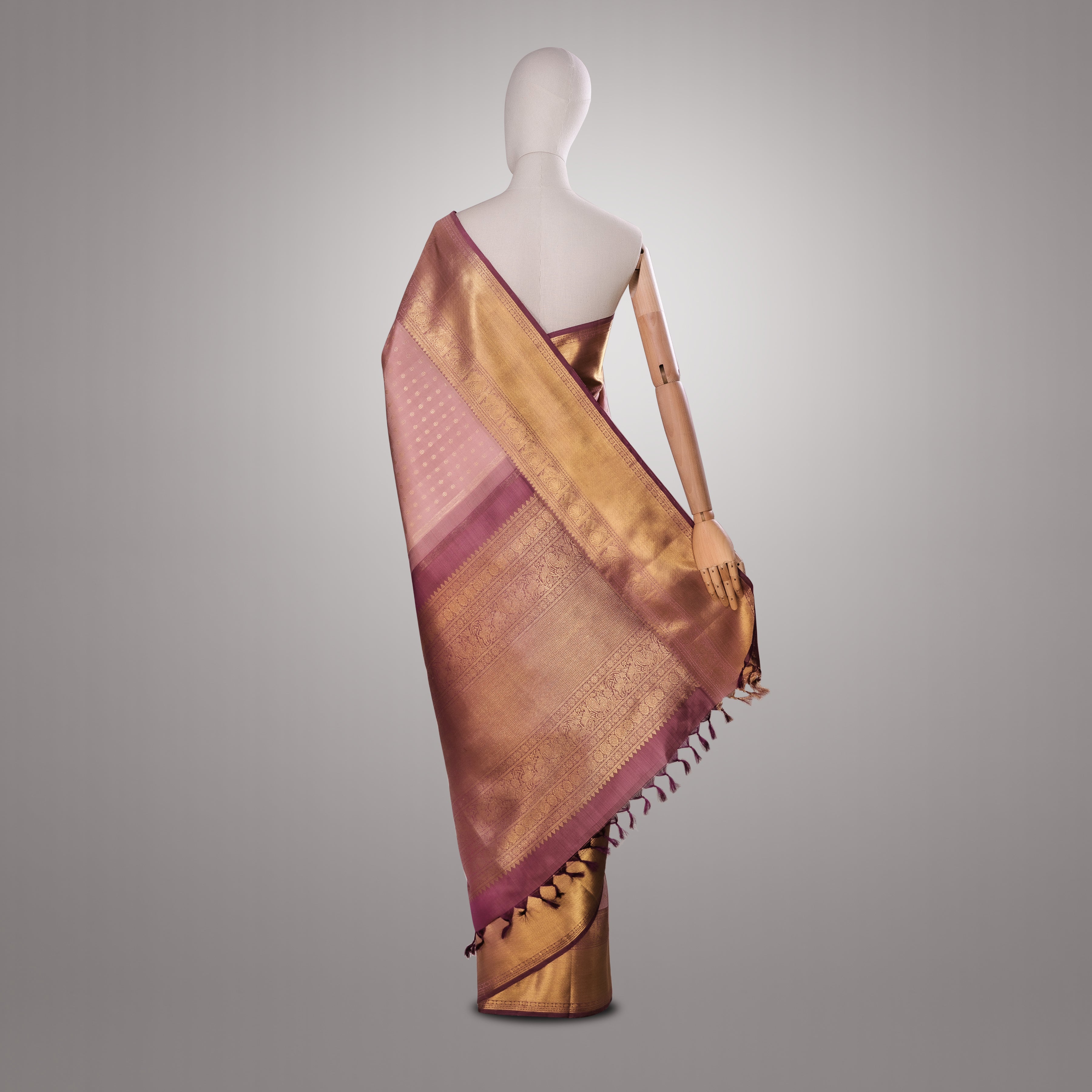 Kanakavalli Kanjivaram Silk Sari 22-595-HS001-12415 - Drape View1