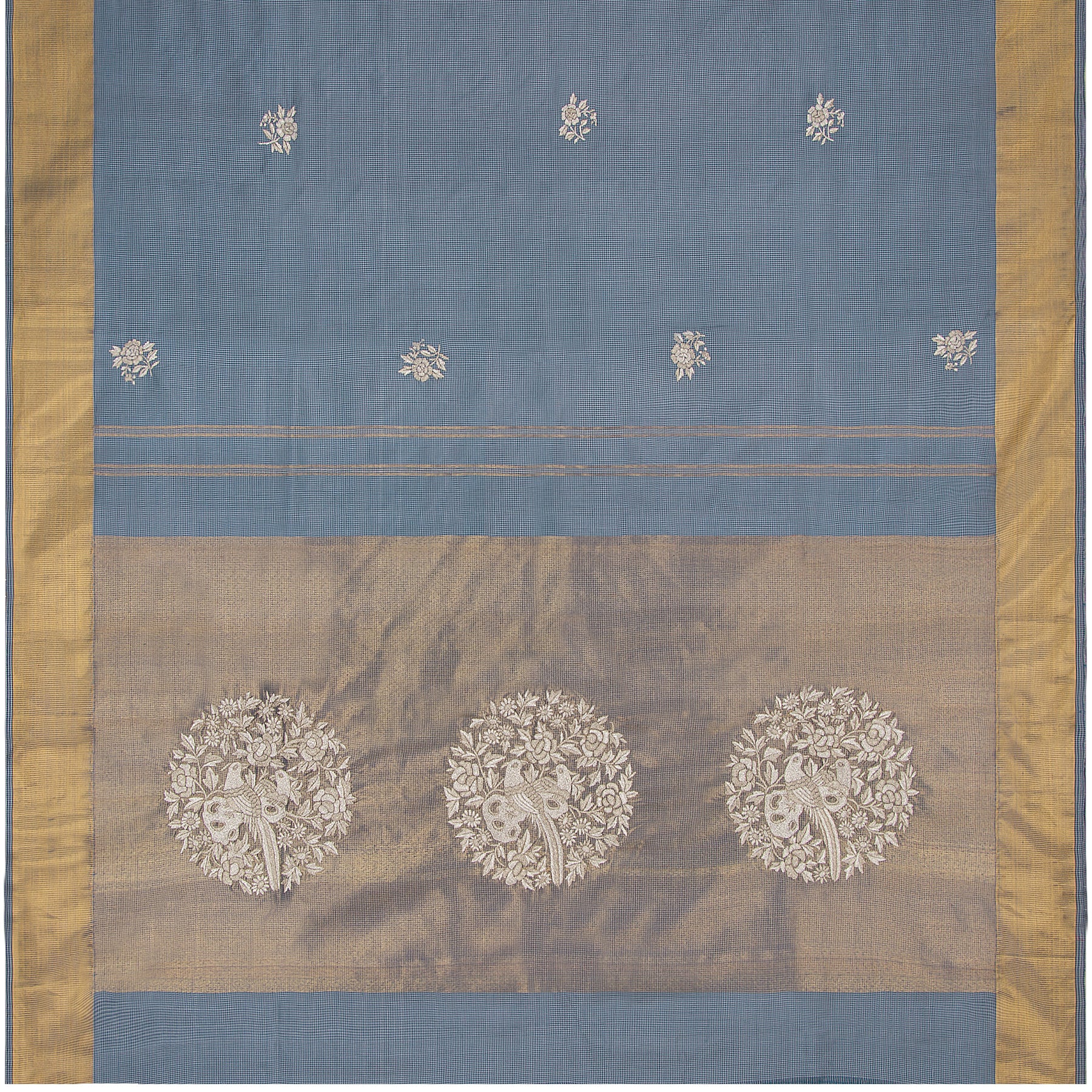 Kanakavalli X Ashdeen Kanjivaram Silk Sari 19-050-HS001-01908 - Full View
