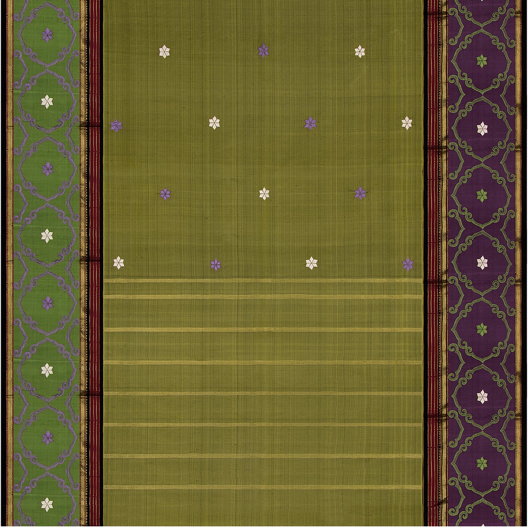 Kanakavalli X Ashdeen Kanjivaram Silk Sari 20-040-HS001-00417 - Full View