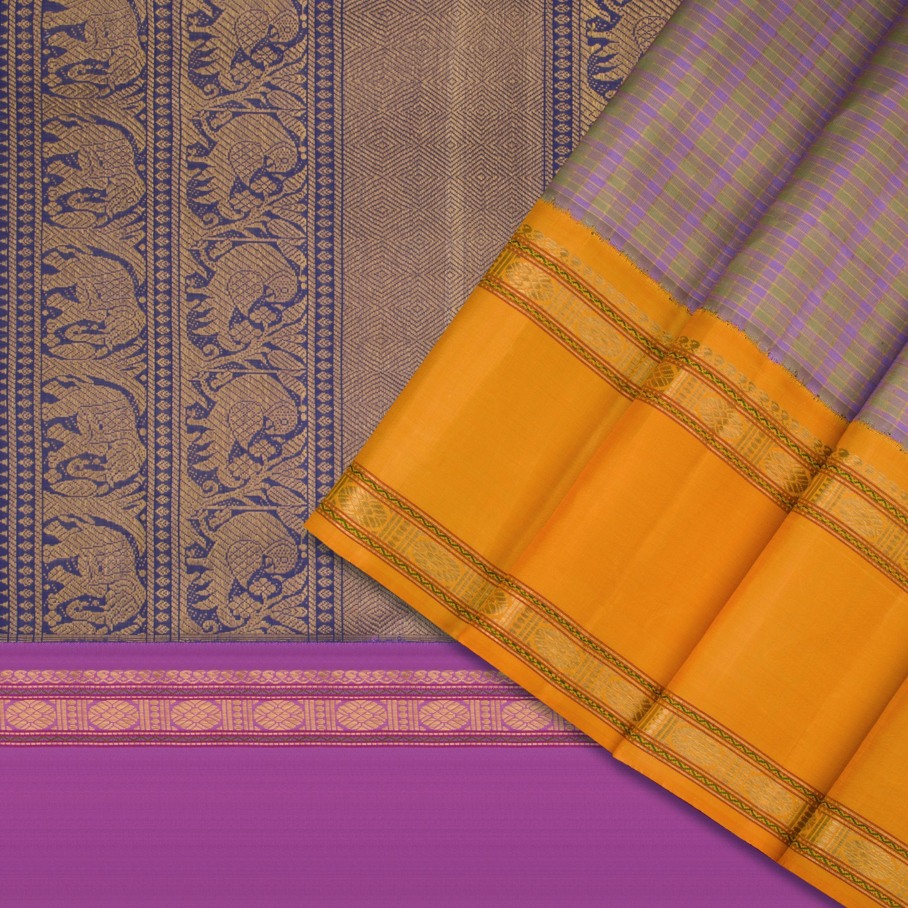 Kanakavalli Kanjivaram Silk Sari 22-041-HS001-07079 - Cover View