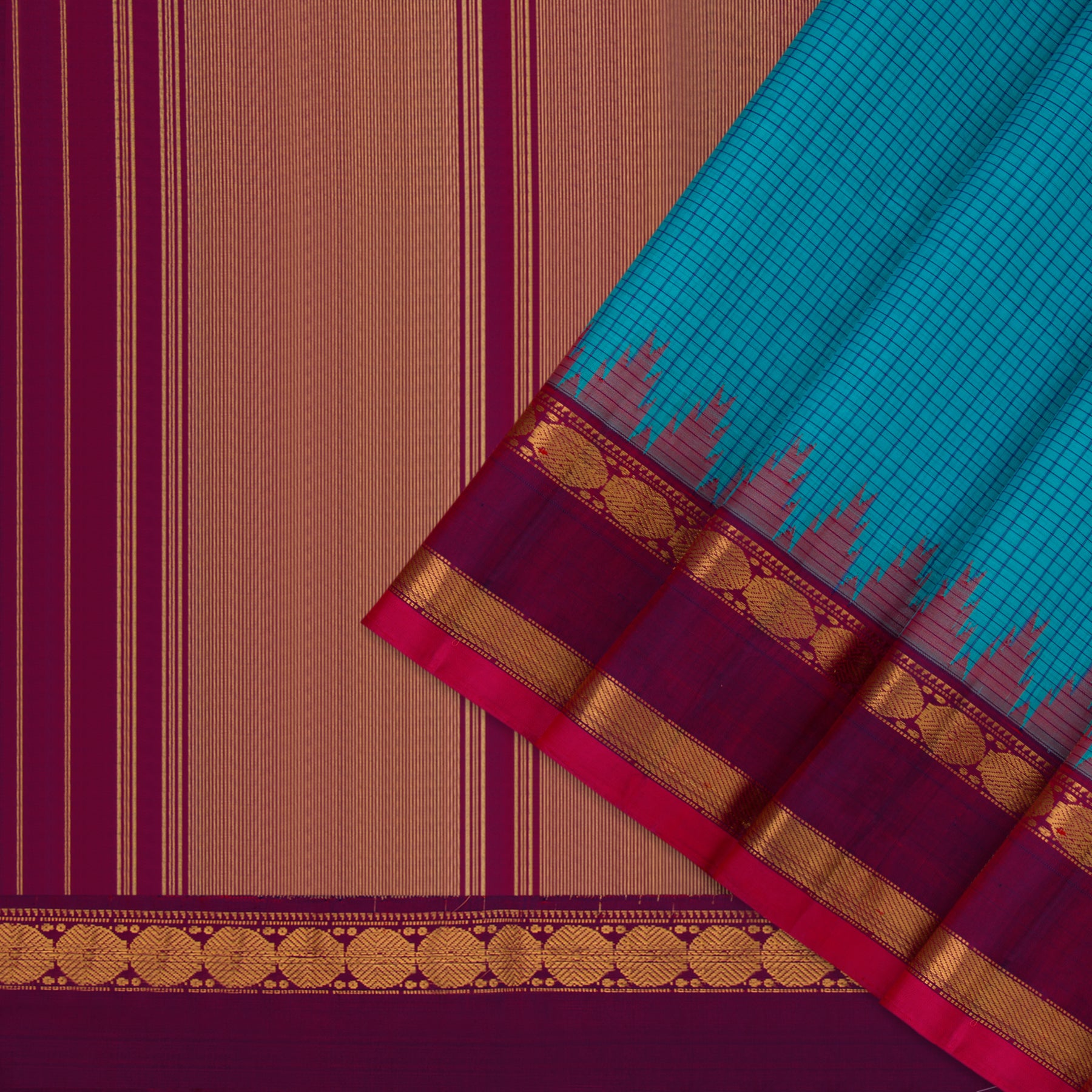 Kanakavalli Gadwal Silk/Cotton Sari 22-604-HS005-08068 - Cover View