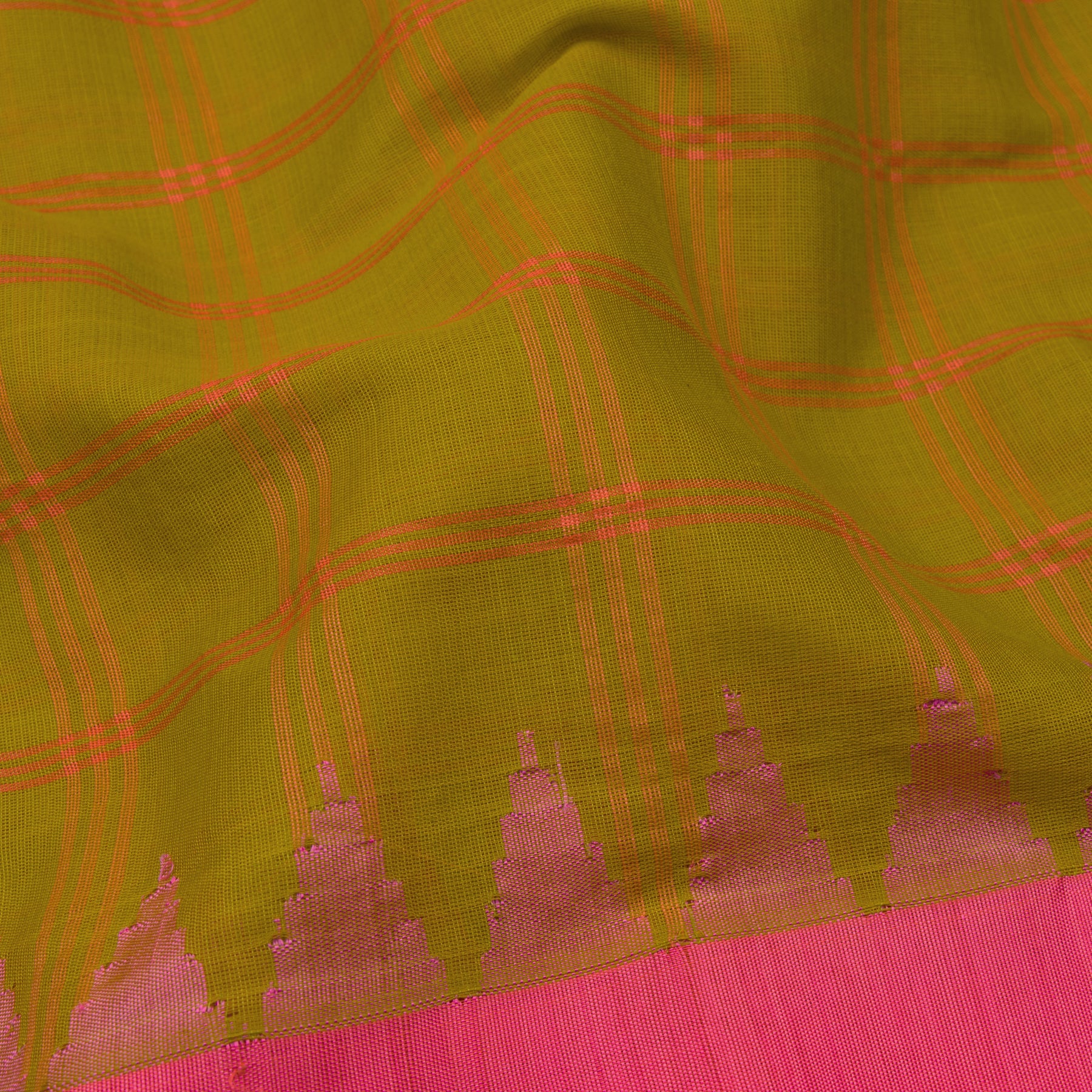 Kanakavalli Gadwal Silk/Cotton Sari 22-604-HS005-11313 - Fabric View