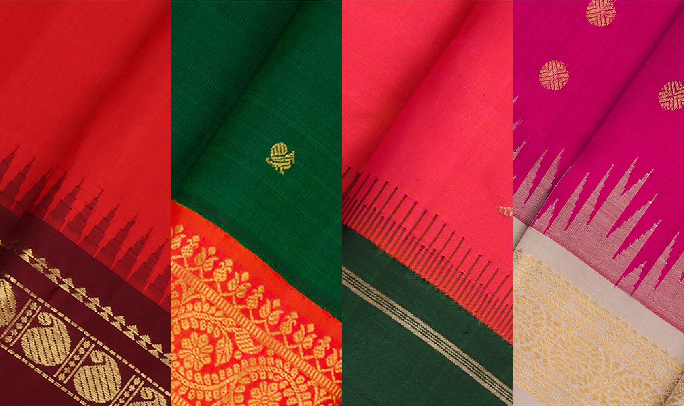 Bridal pochampally ikat kanchipuram pattu saree – www.vannamayil.com