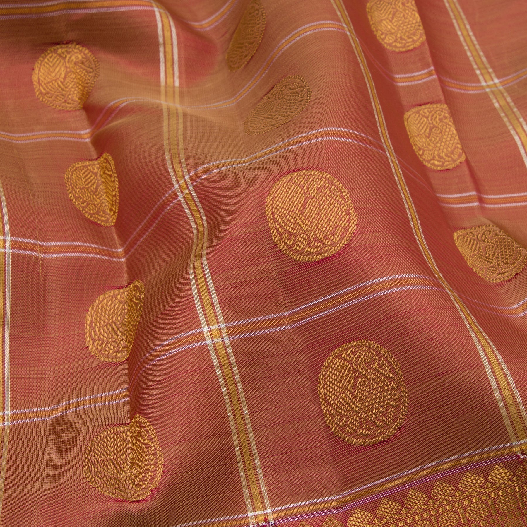 Kanakavalli Kanjivaram Silk Sari 21-100-HS001-05791 - Fabric View