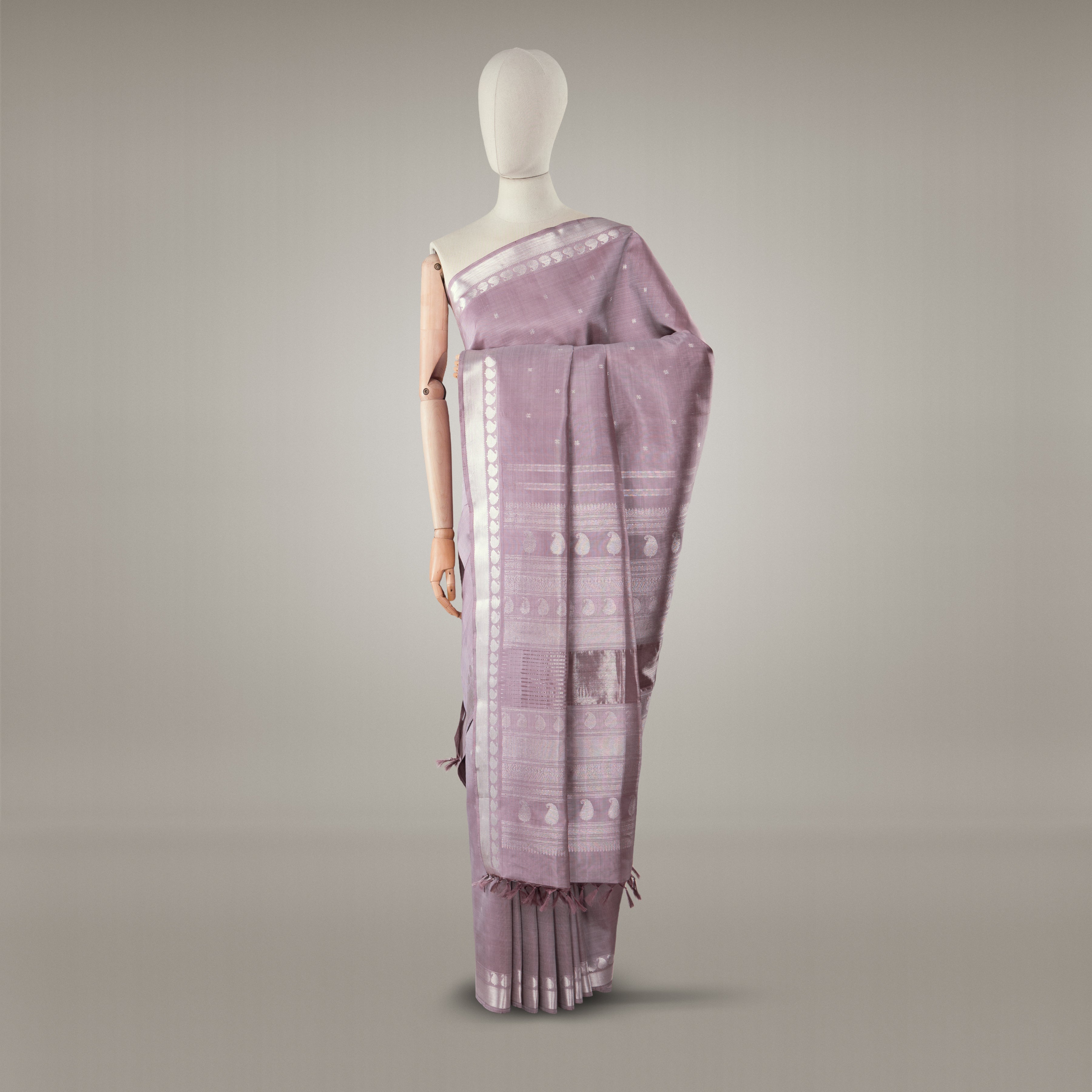 Kanakavalli Kanjivaram Silk Sari 24-615-HS001-05737 - Drape View