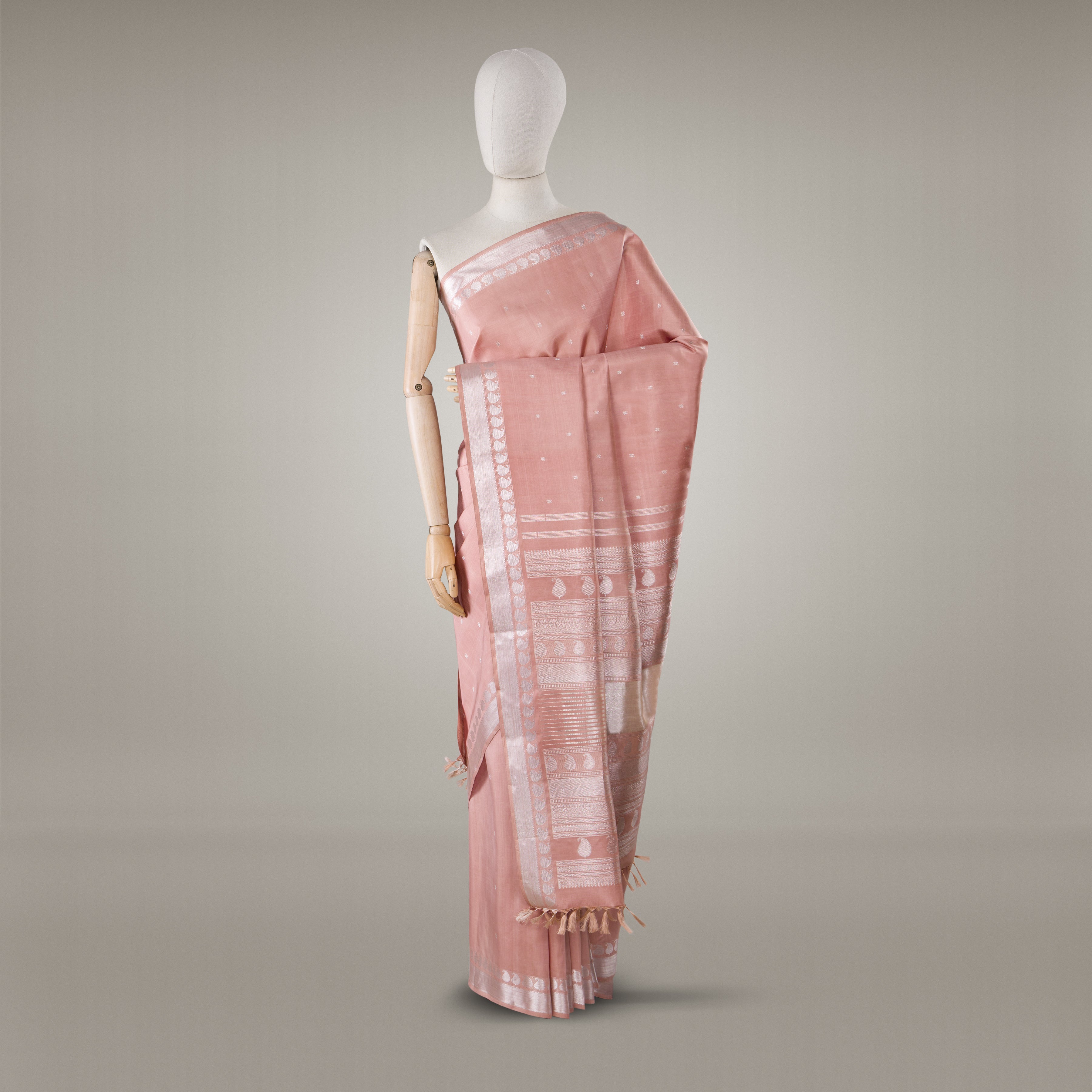 Kanakavalli Kanjivaram Silk Sari 23-599-HS001-09738 - Drape View