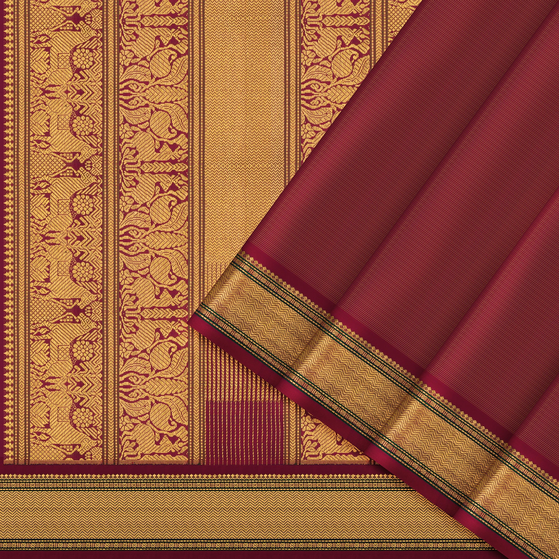 Kanakavalli Kanjivaram Silk Sari 24-041-HS001-04736 - Cover View