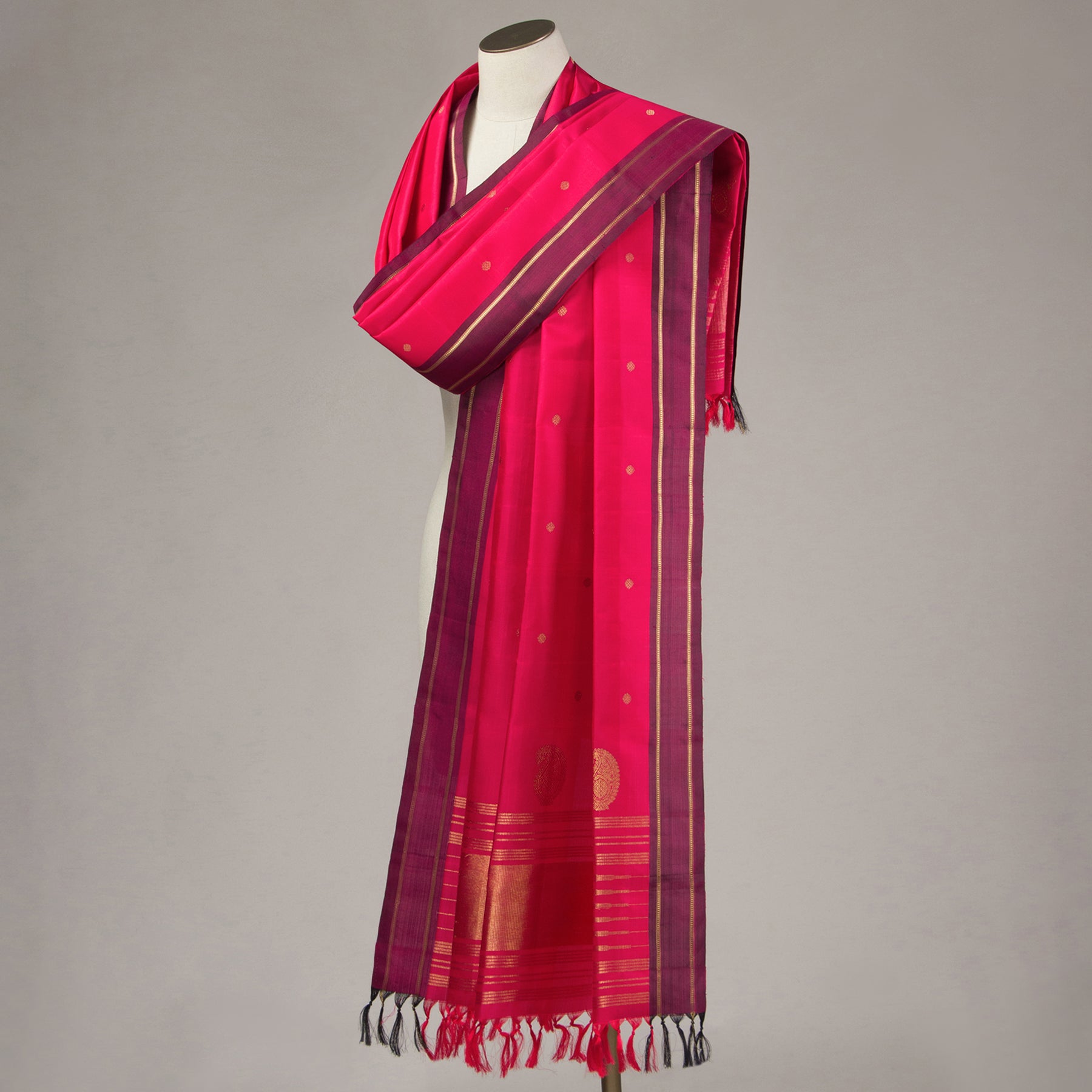 Kanakavalli Kanjivaram Silk Dupatta 24-595-HD001-07197 - Drape View