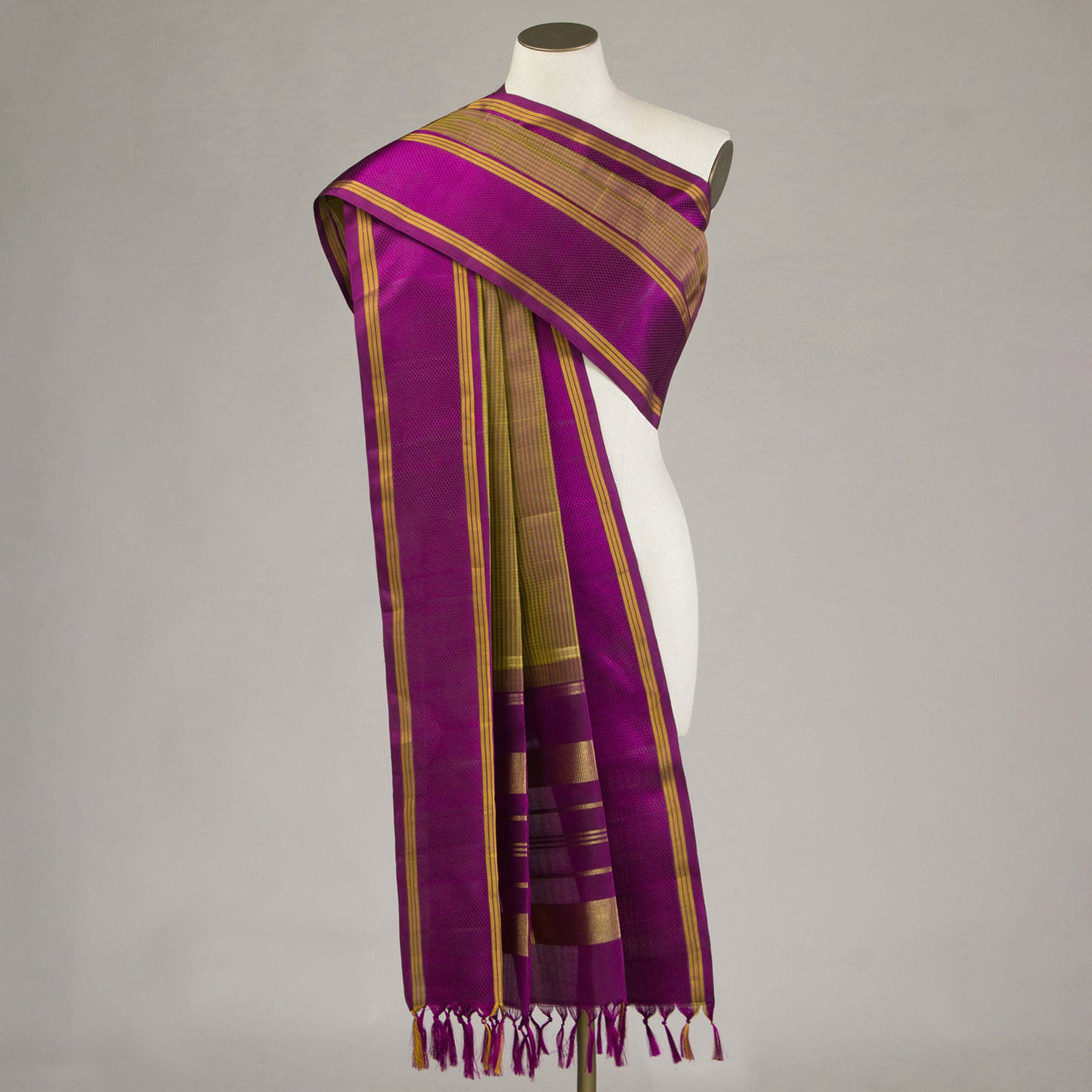 Kanakavalli Kanjivaram Silk Dupatta 24-595-HD001-10643 - Drape View