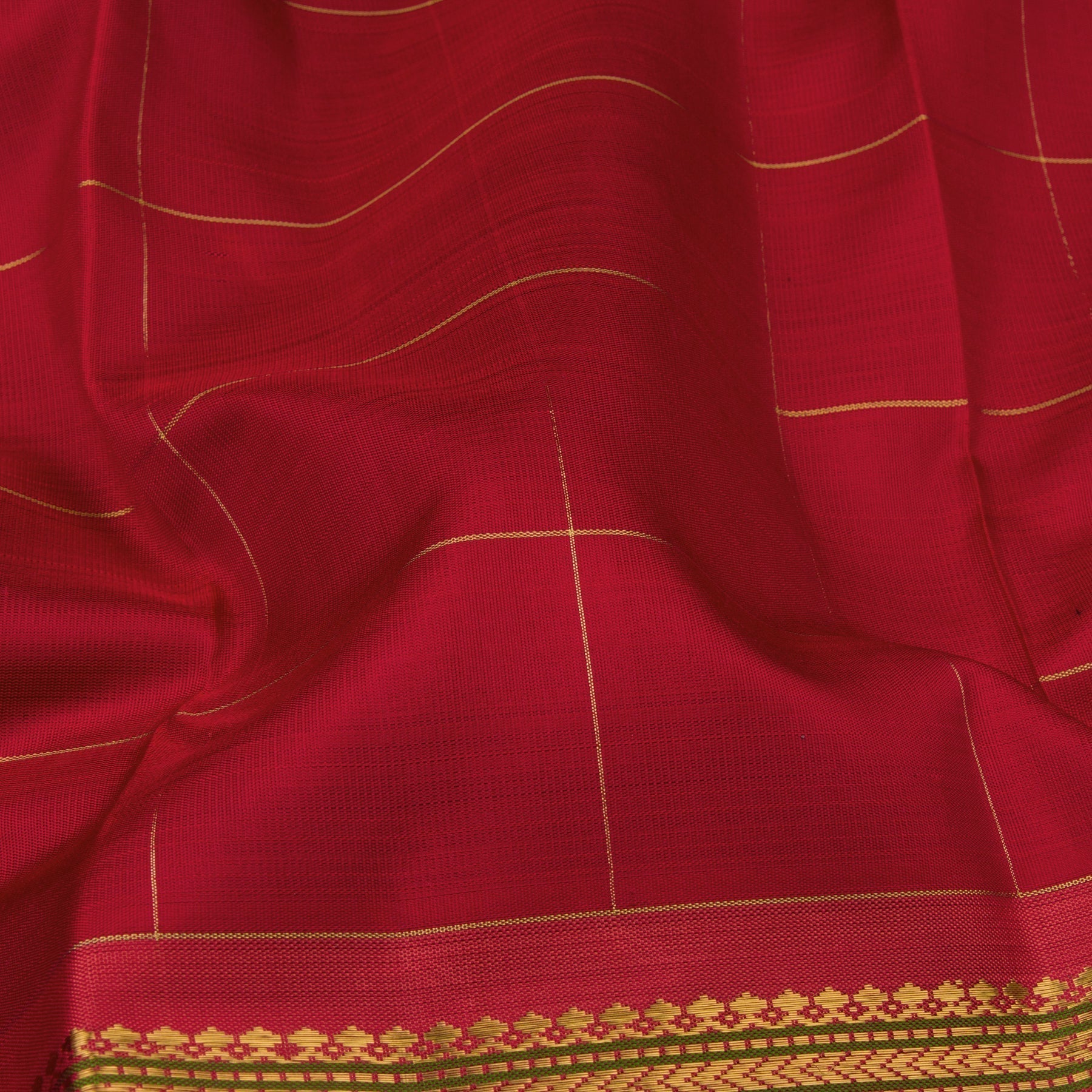 Kanakavalli Kanjivaram Silk Sari 21-040-HS001-08614 - Fabric View