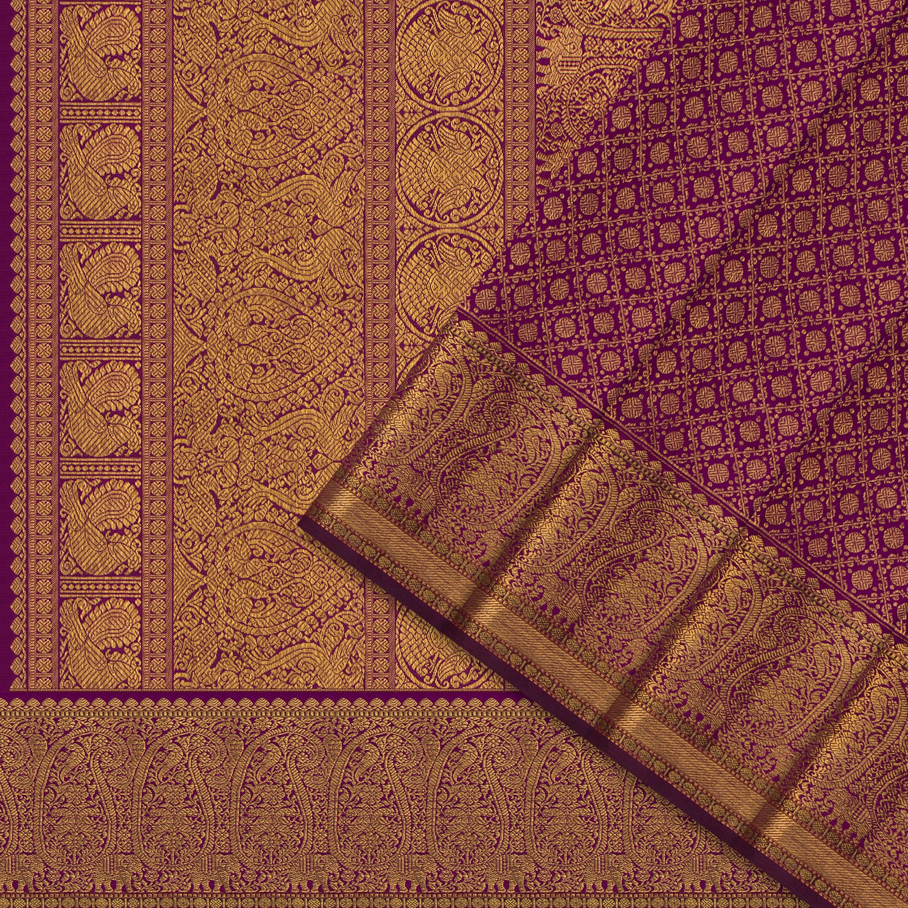 Kanakavalli Kanjivaram Silk Sari 21-100-HS001-00190 - Cover View