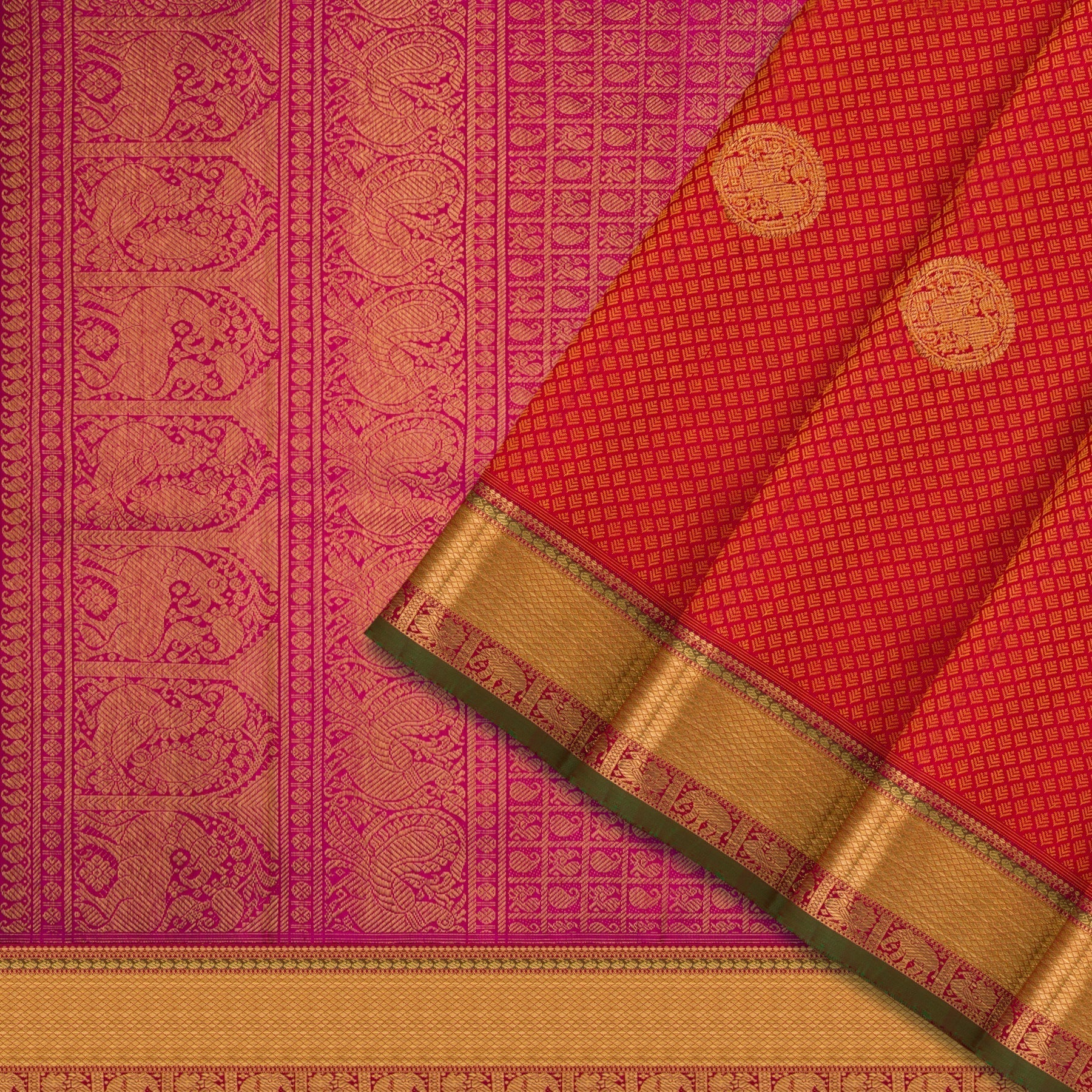Kanakavalli Kanjivaram Silk Sari 21-110-HS001-01182 - Cover View