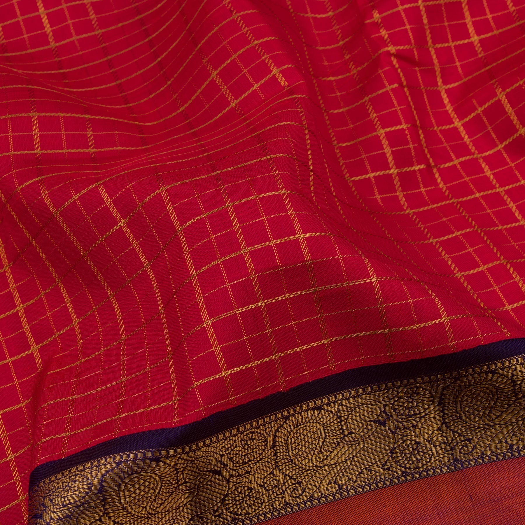 Kanakavalli Kanjivaram Silk Sari 21-110-HS001-02800 - Fabric View