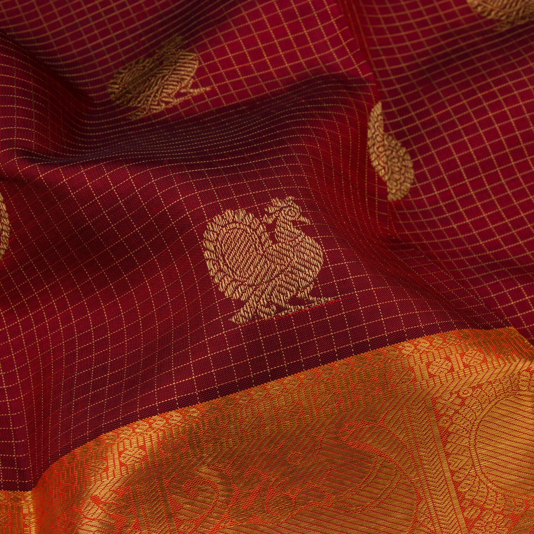 Kanakavalli Kanjivaram Silk Sari 21-595-HS001-08119 - Fabric View