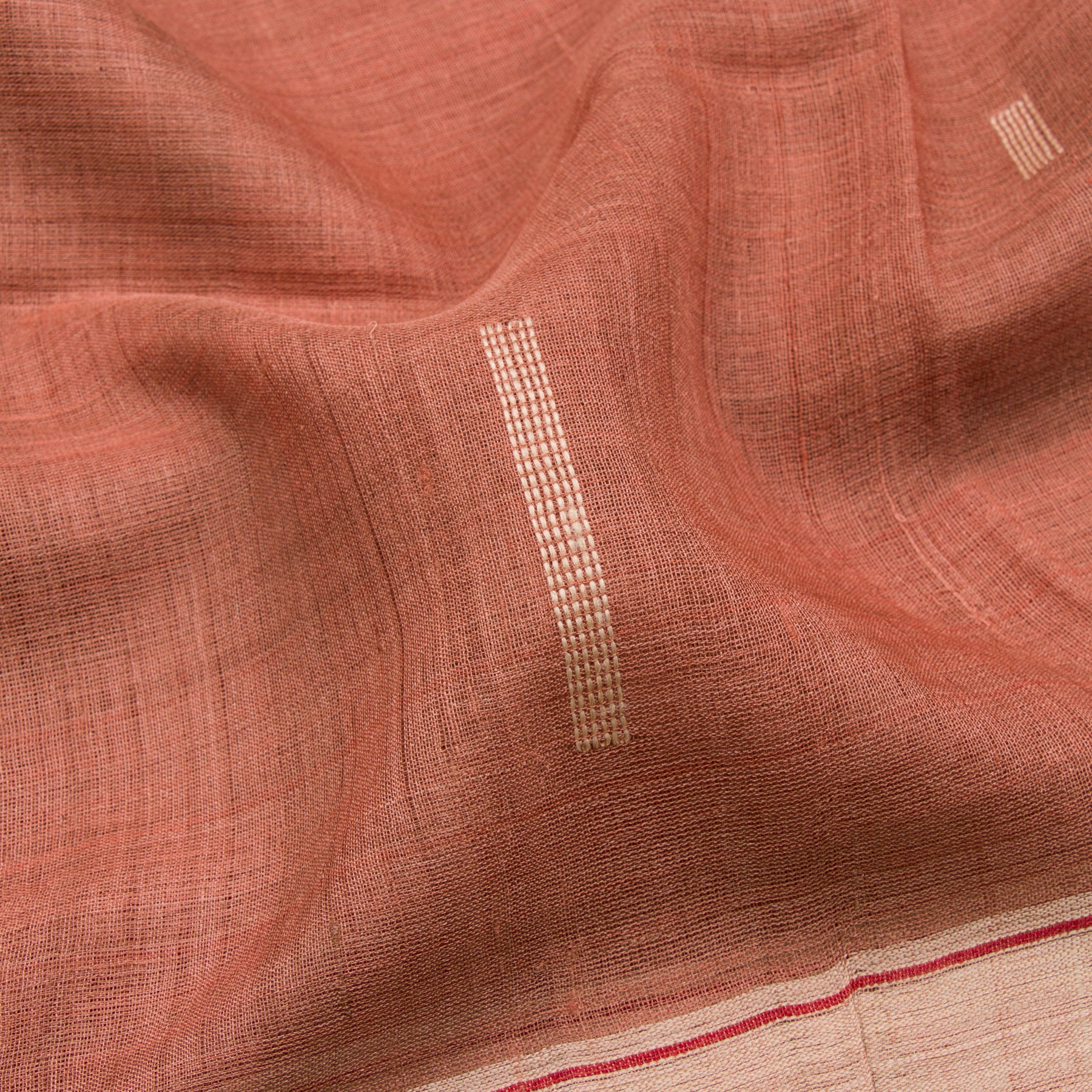 Pradeep Pillai Tussore Sari 22-008-HS002-00613 - Fabric View