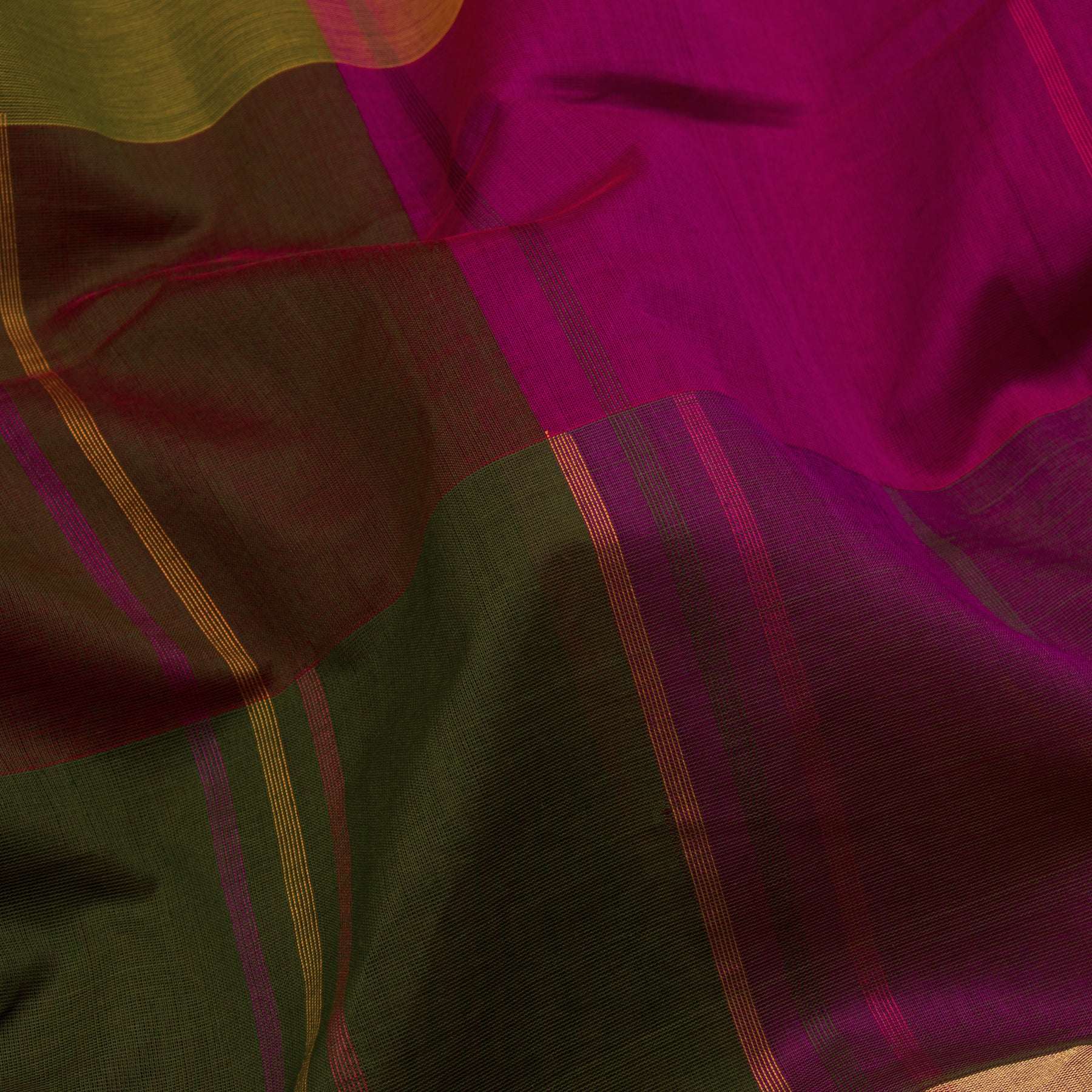 Pradeep Pillai Cotton Sari 22-008-HS003-00235 - Fabric View