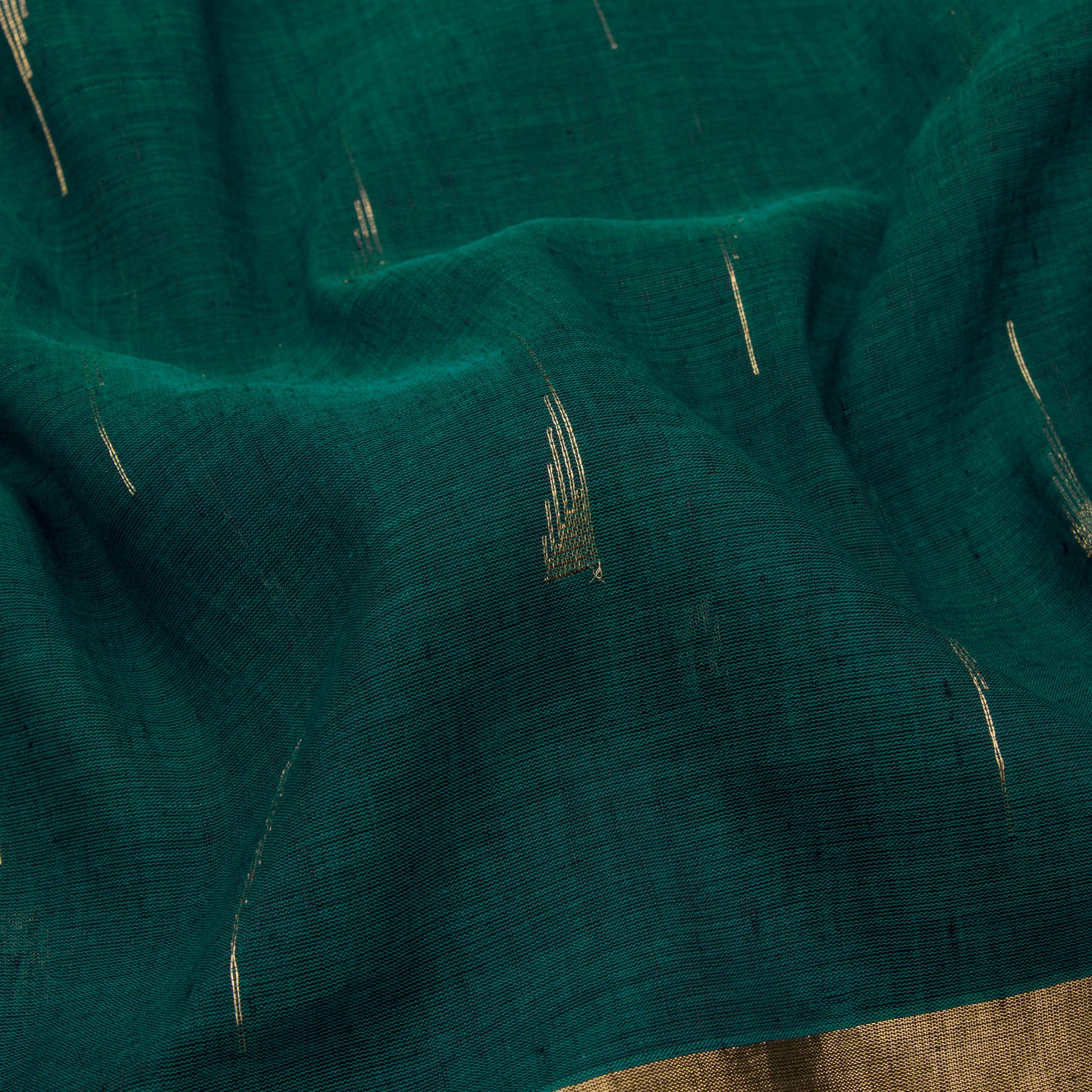 Pradeep Pillai Linen/Cotton Sari 22-008-hs004-00302 - Fabric View